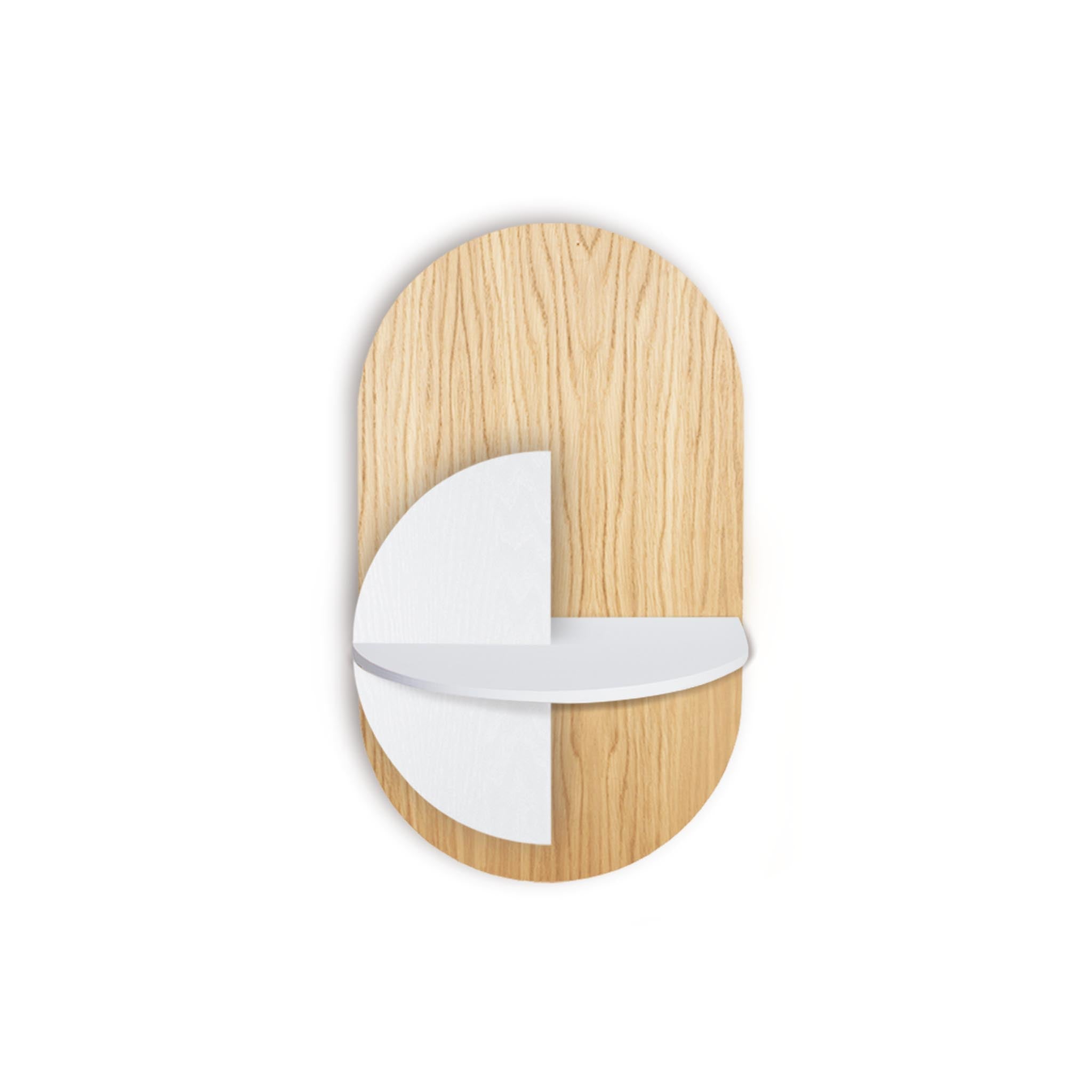 Alba slim floating nightstand · Oak oval
