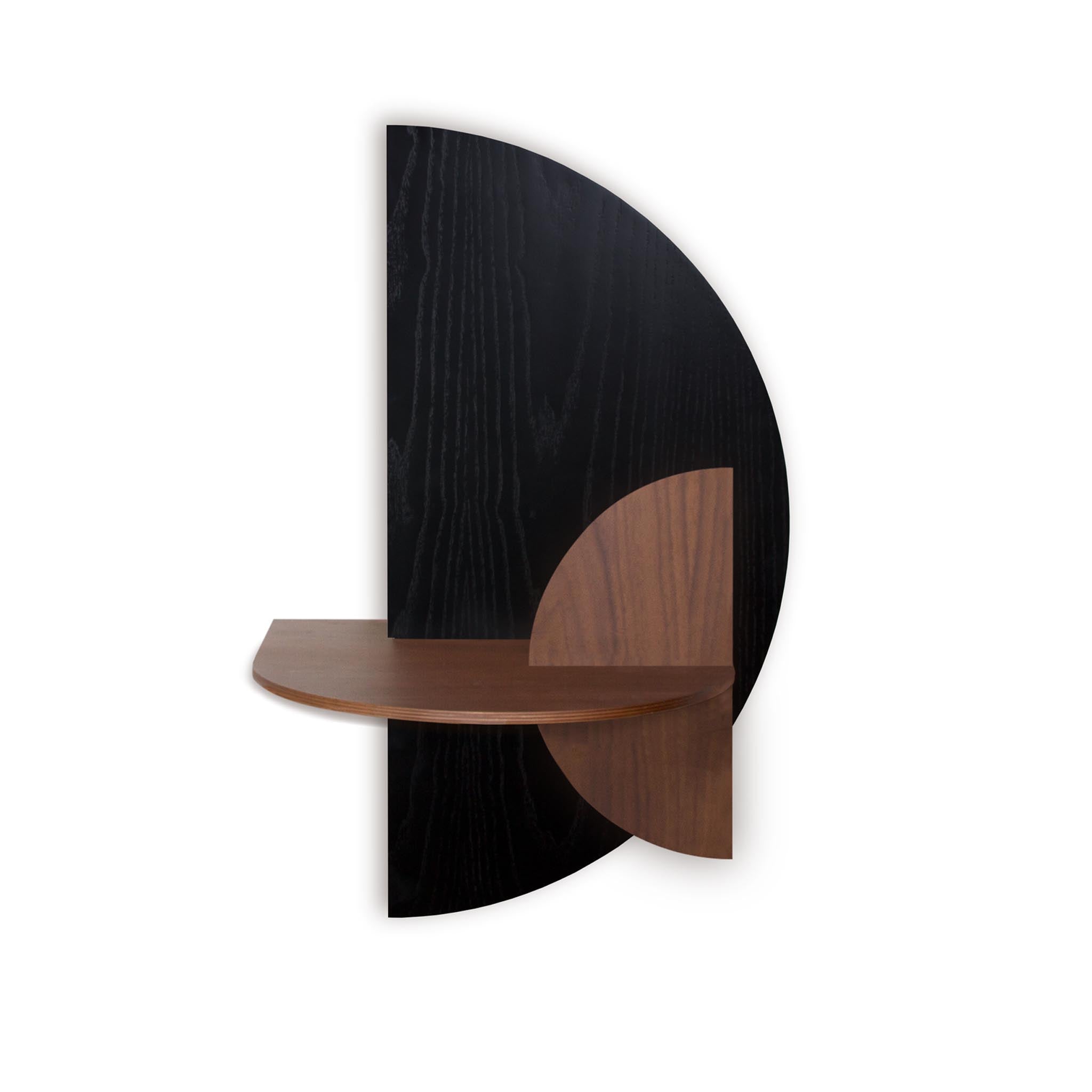 Alba Floating Nightstand · Black Semicircle – Woodendot