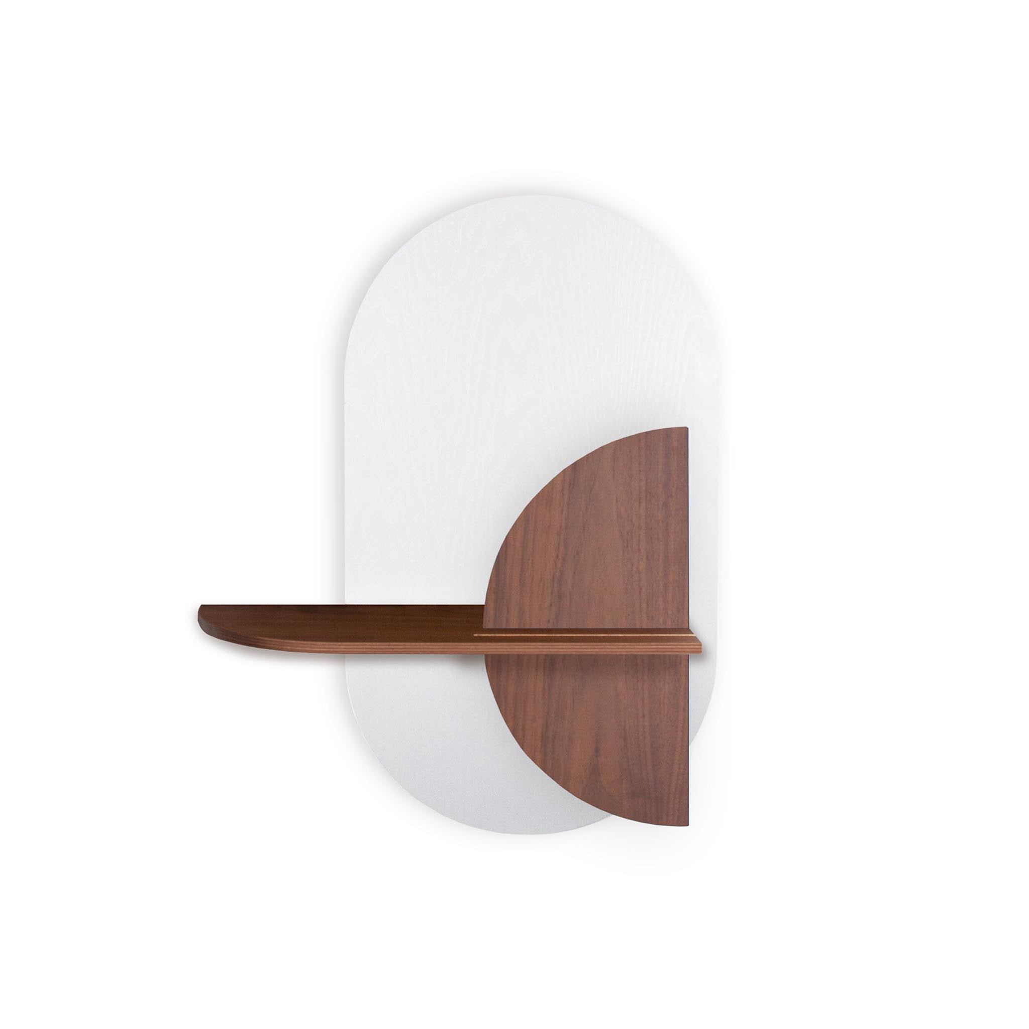 Alba wall shelf DUO · White oval Woodendot