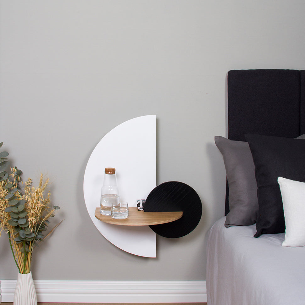 Alba floating nightstand · Oak oval Woodendot