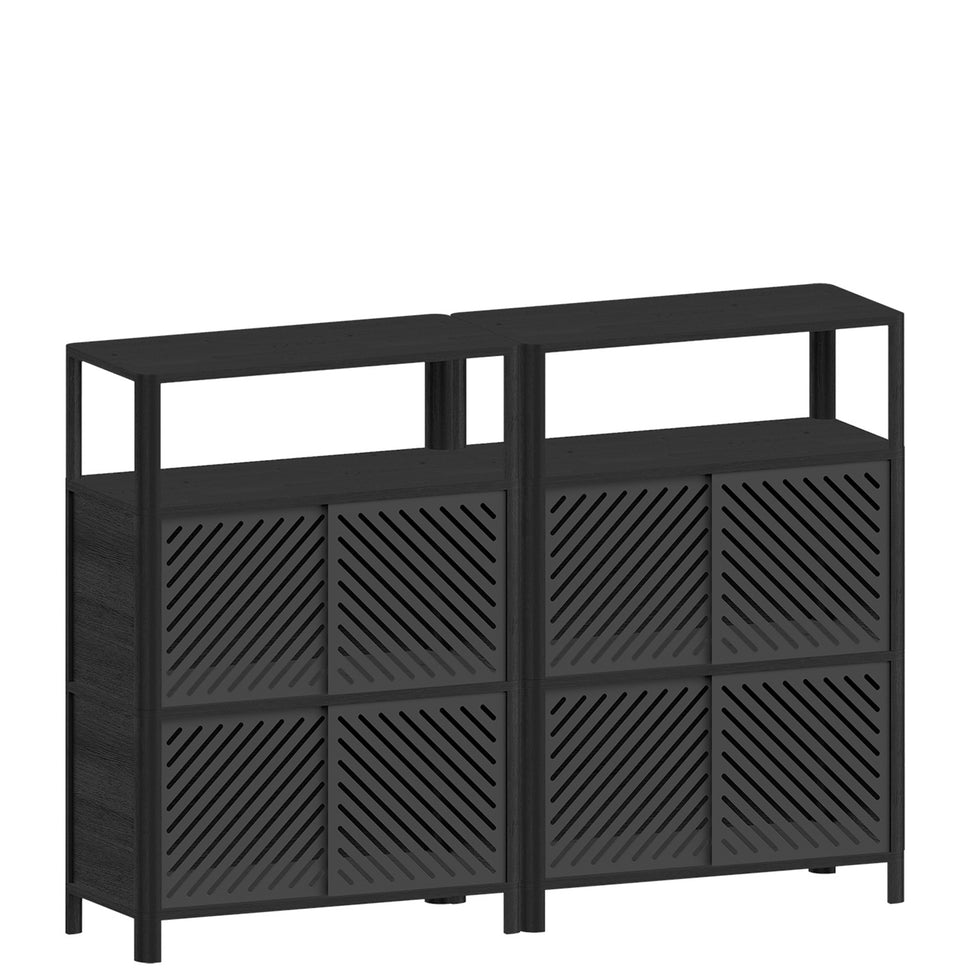 Cloe Modular Storage Unit · Black · Black Metal Doors