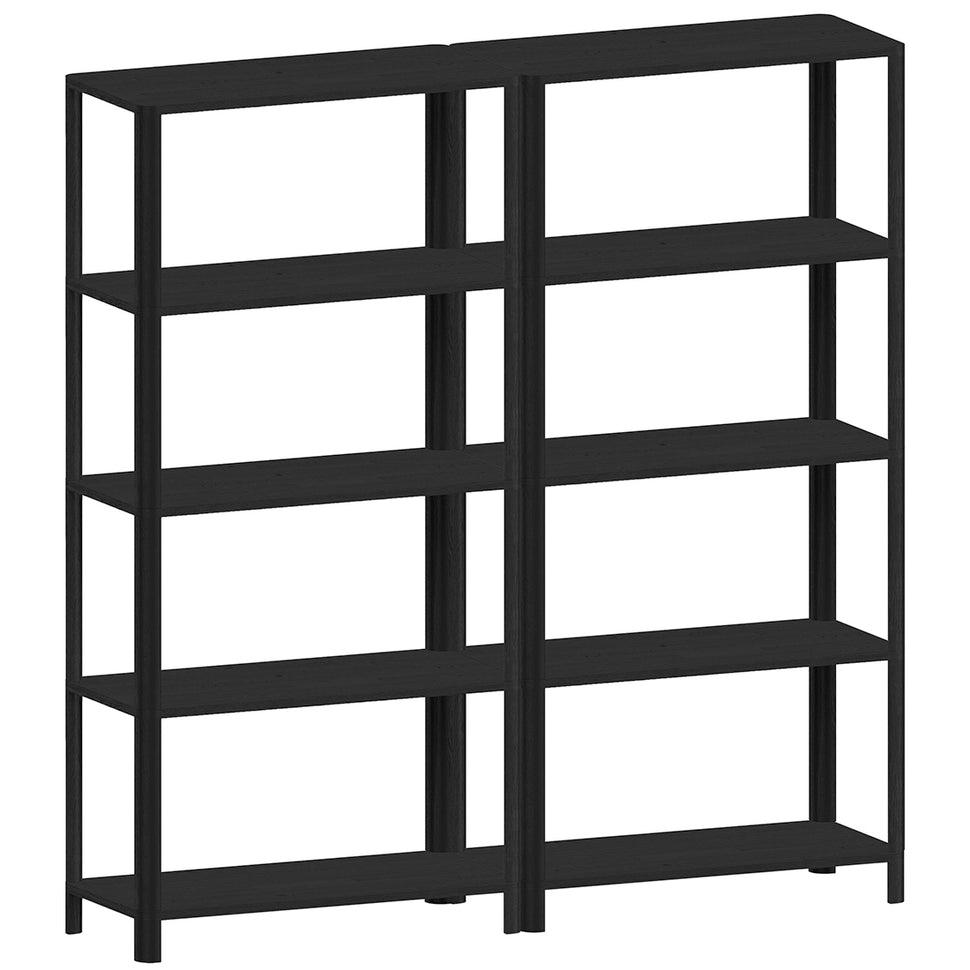 Cloe Black Room Divider Shelves