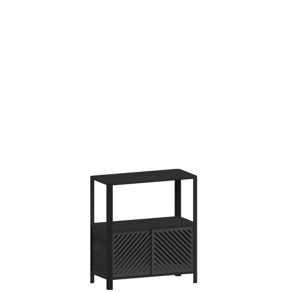 Cloe Small Sideboard · Black · Black Metal Doors