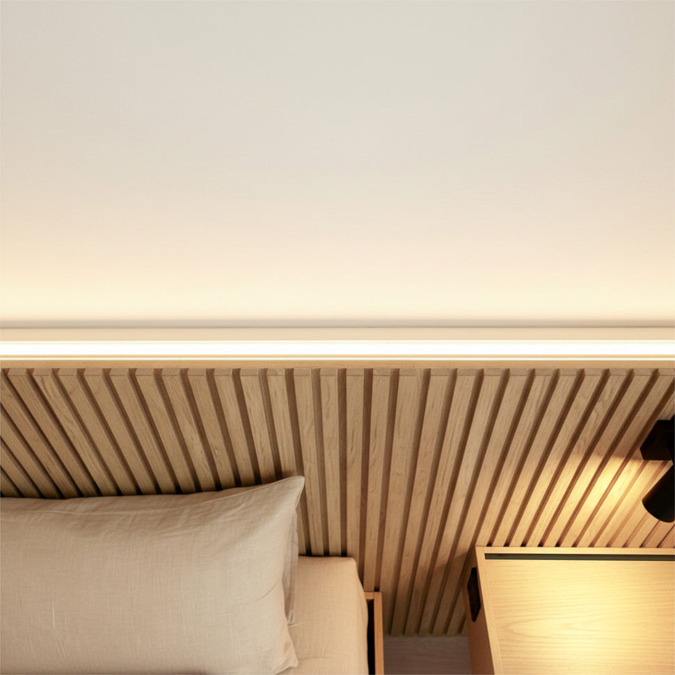 Stoa Cabecero a medida con mesitas integradas · Roble Natural - cama 140 cm