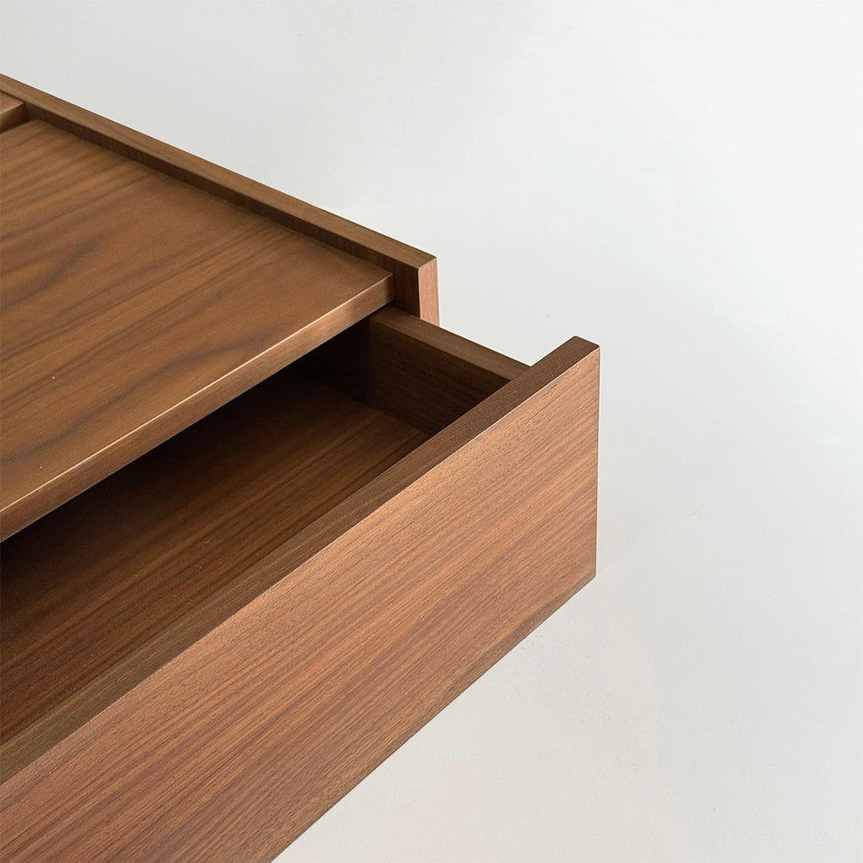 Stoa maatwerk hoofdbord met zwevende nachtkastjes · Walnoot Decor - 140 cm bed