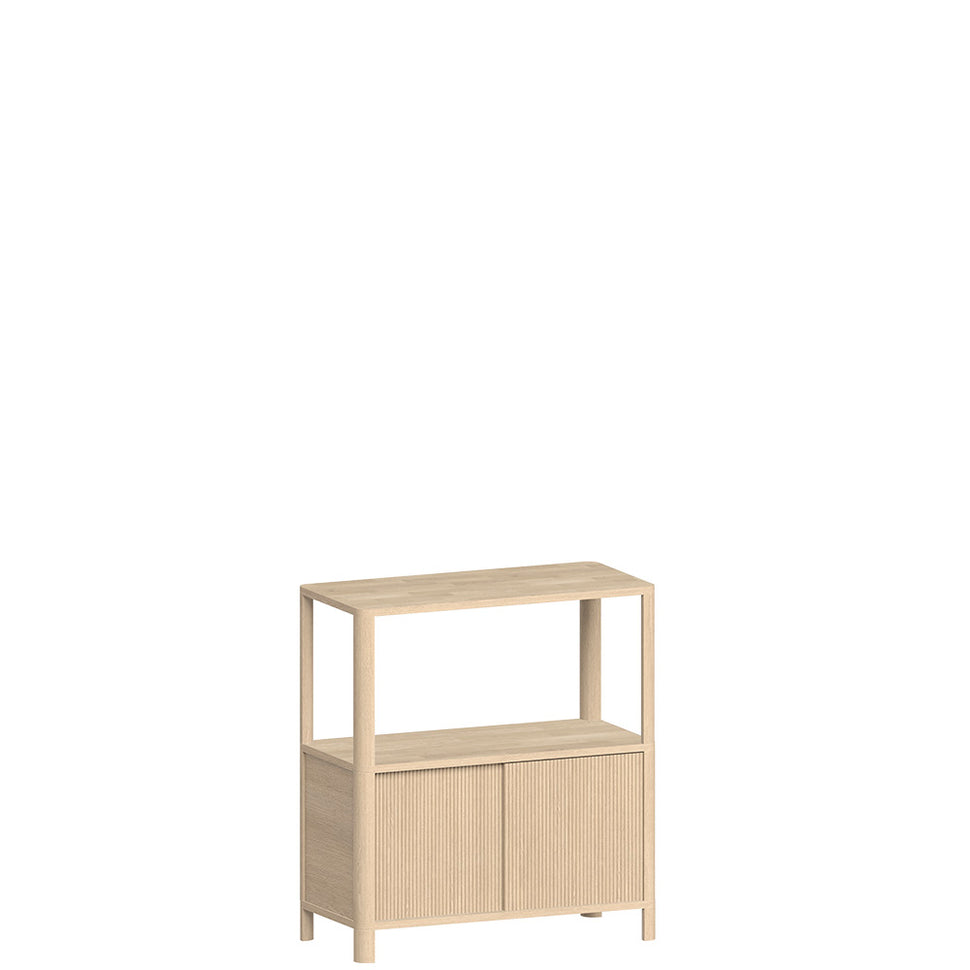 Cloe Small Sideboard · White Pigmented Oak · Wooden Doors