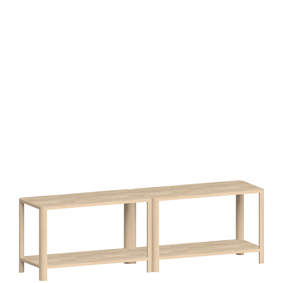 Cloe TV Stand · White Pigmented Oak