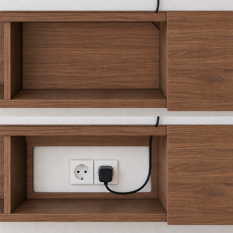 Dalea Floating TV Unit · Walnut Decor – 4 Modules XL