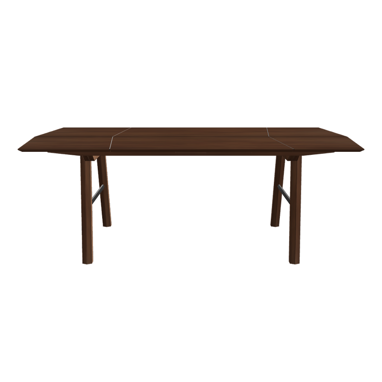 Savia Esstisch · Dunkles Holz & schwarze Details – Woodendot