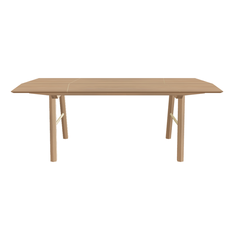 Savia Esstisch · Helles Holz & goldene Details – Woodendot