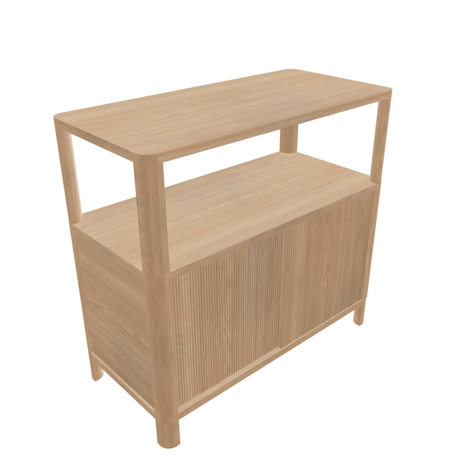 Cloe Compact Oak Sideboard with Wooden Doors