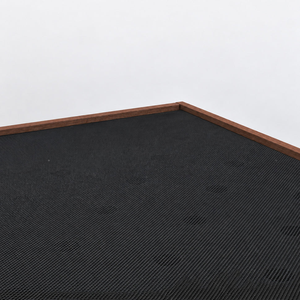 Stoa Stauraumbett aus Holz · Nussbaum Dekor - 140 x 200 cm