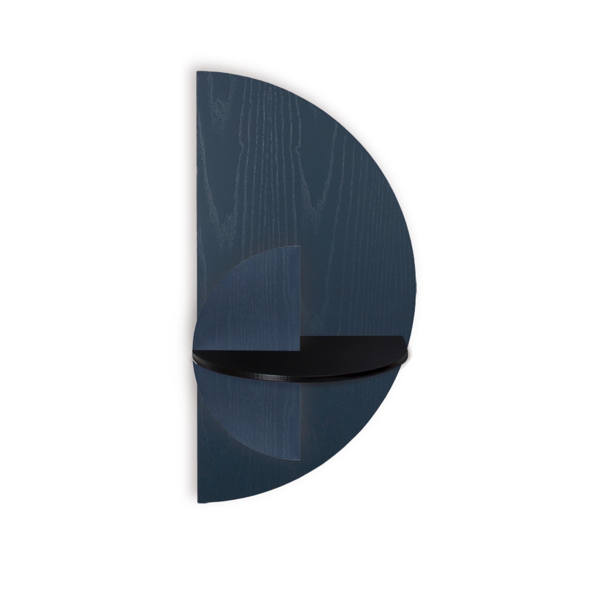 Alba slim floating nightstand · Blue semicircle