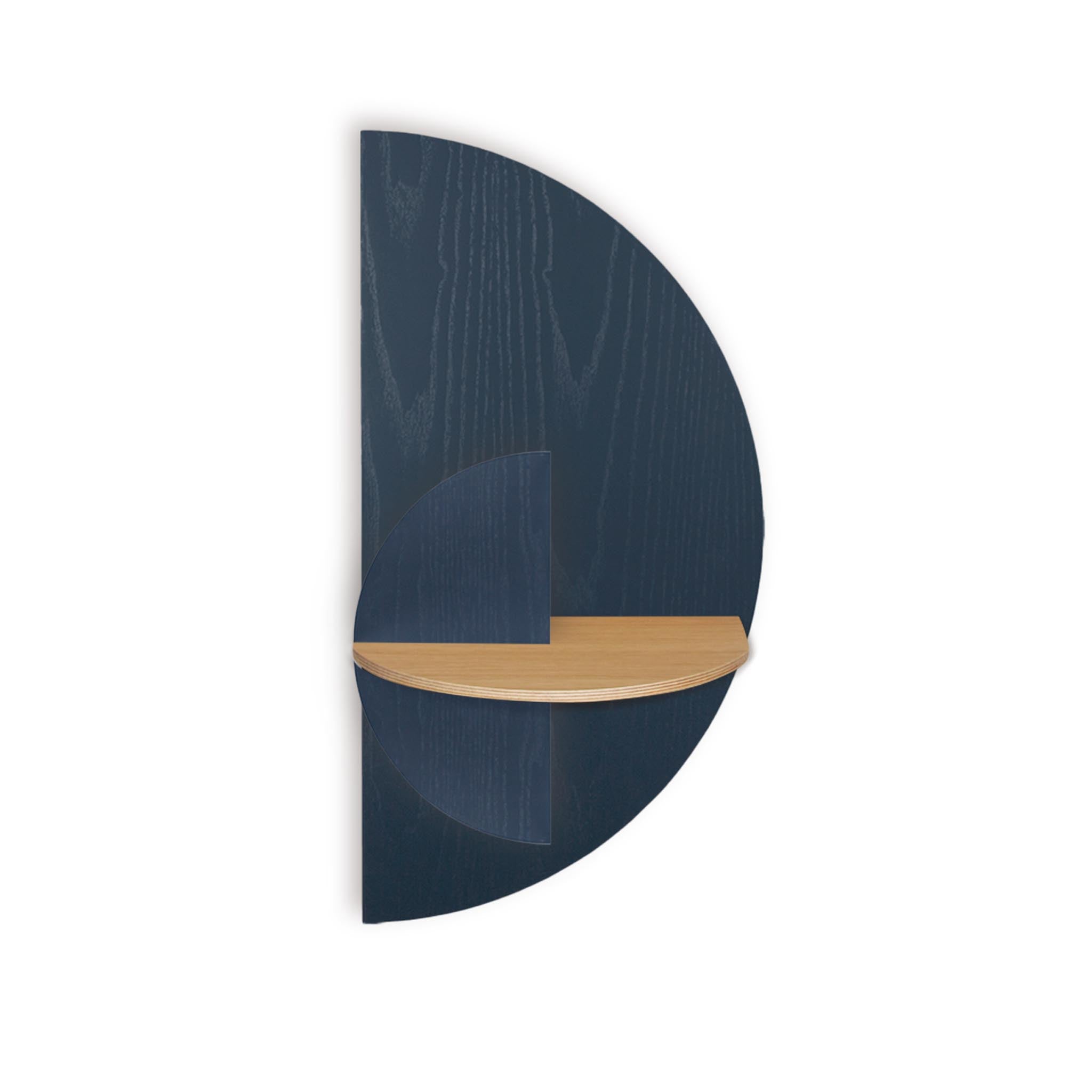 Alba slim floating nightstand · Blue semicircle