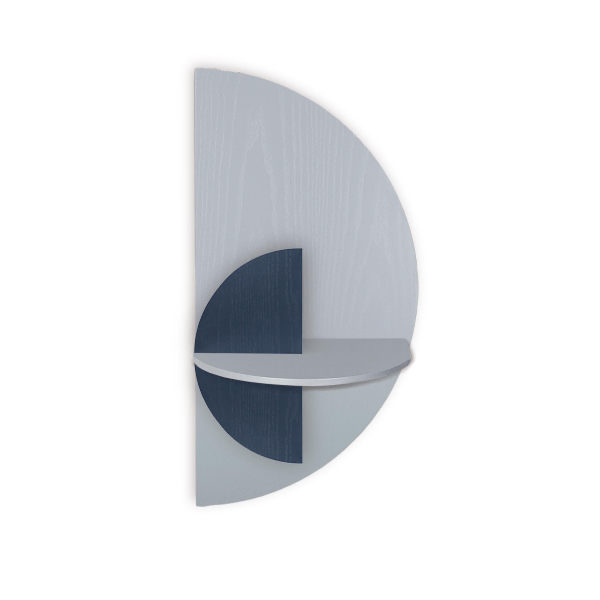 Alba slim floating nightstand · Grey semicircle