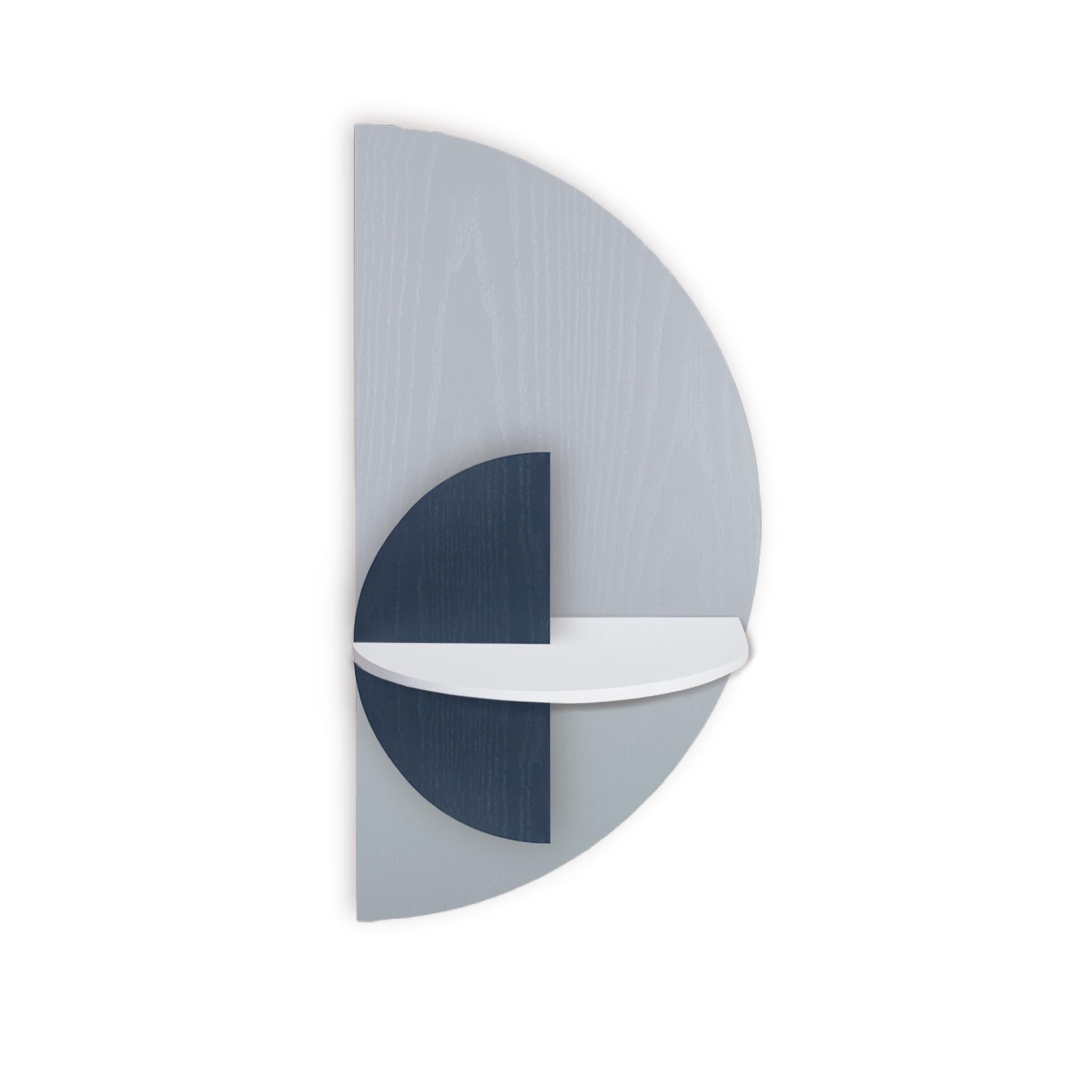 Alba slim floating nightstand · Grey semicircle