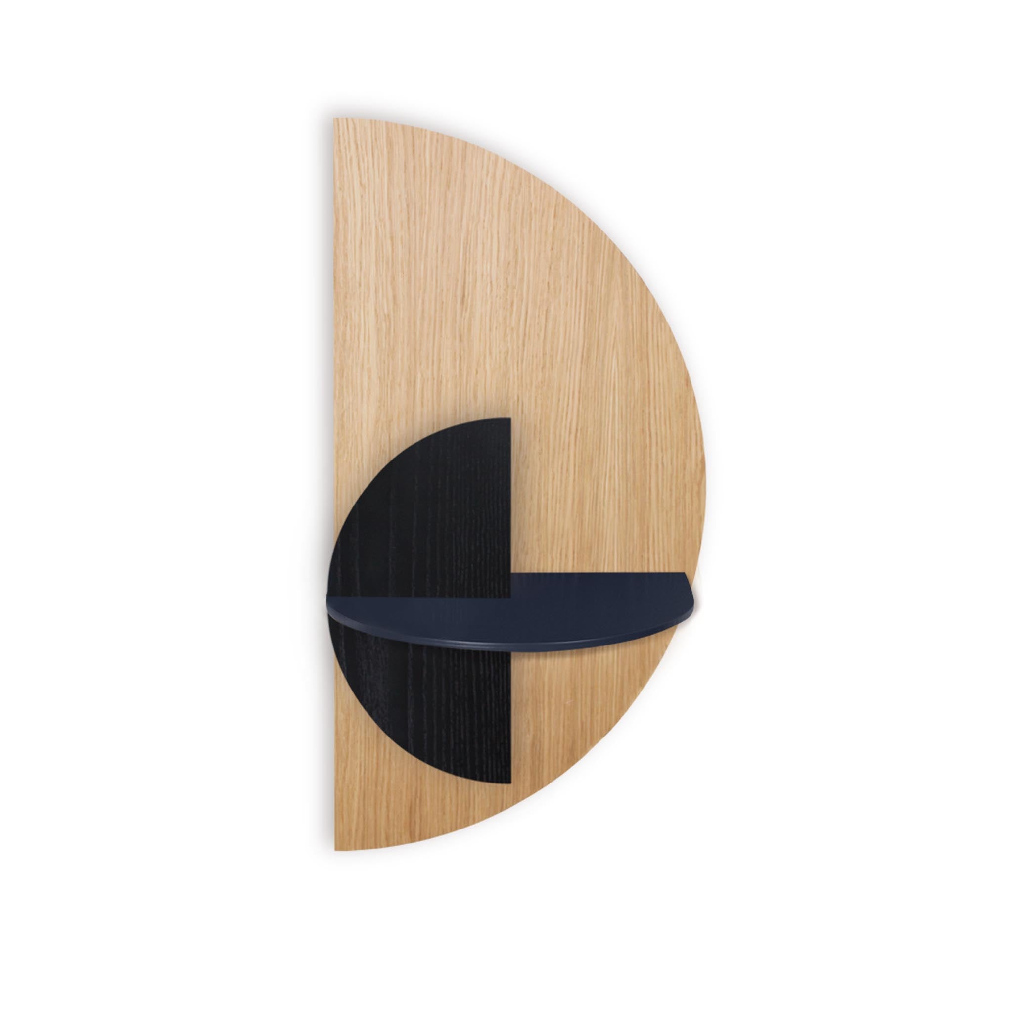 Alba slim floating nightstand · Oak semicircle