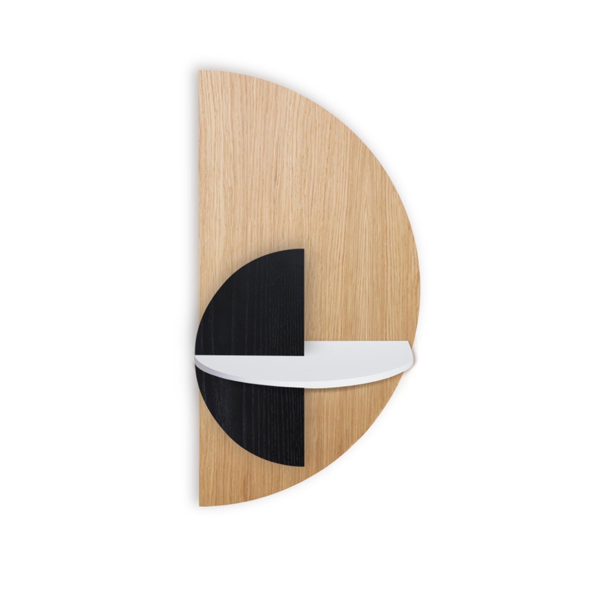 Alba slim floating nightstand · Oak semicircle