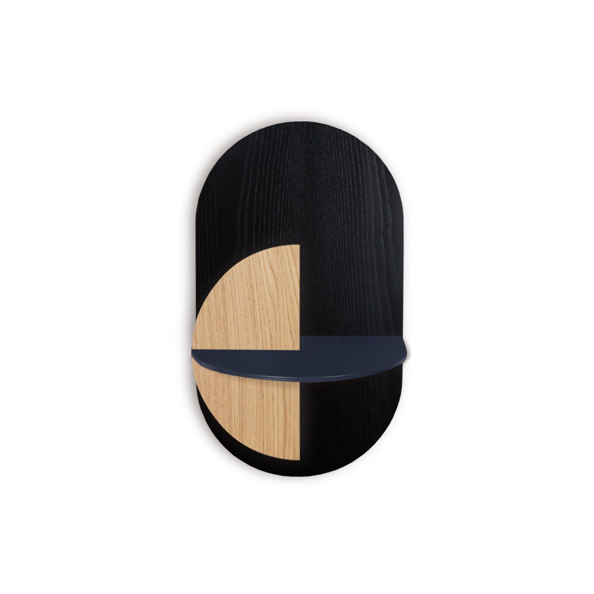 Alba slim floating nightstand · Black oval