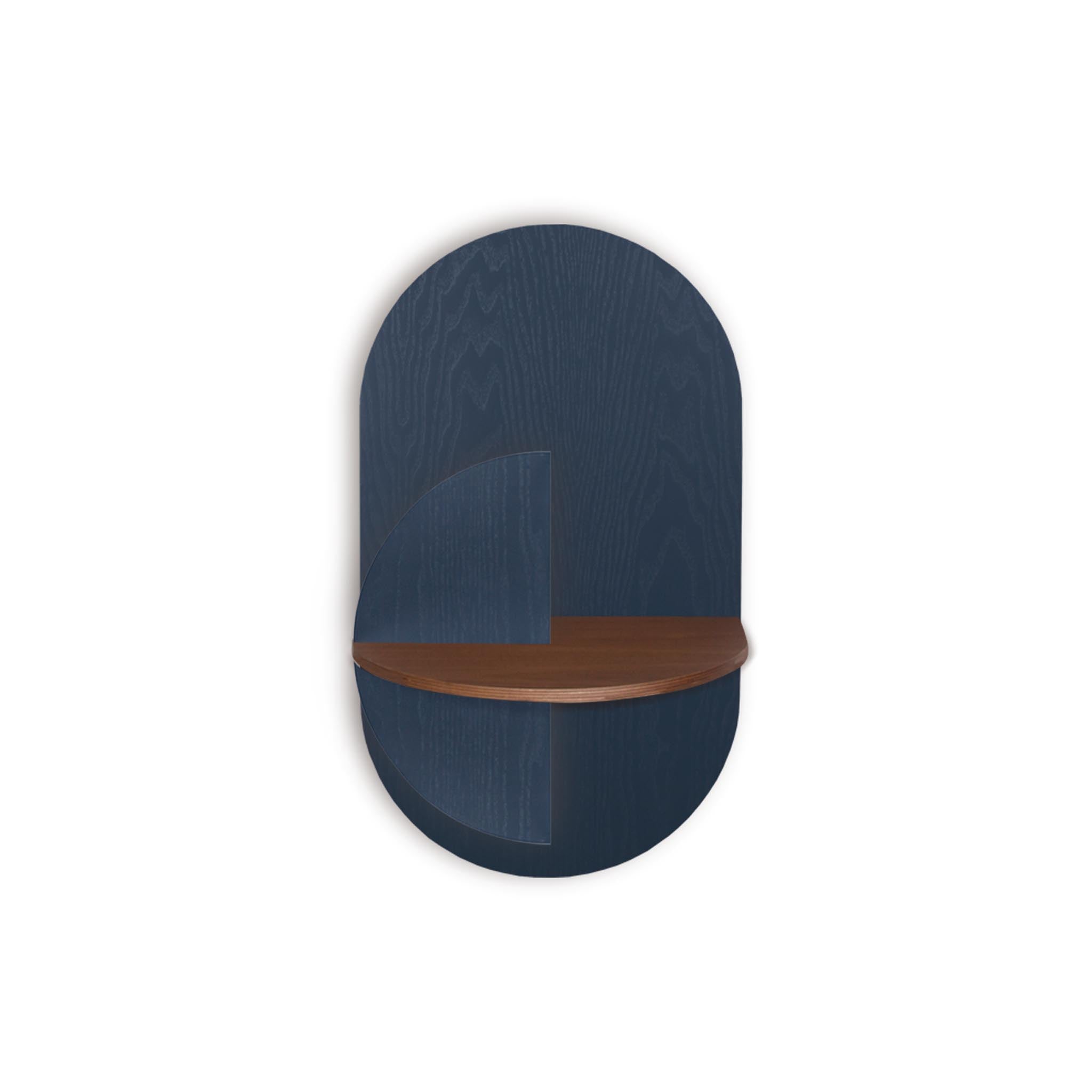 Alba slim floating nightstand · Blue oval