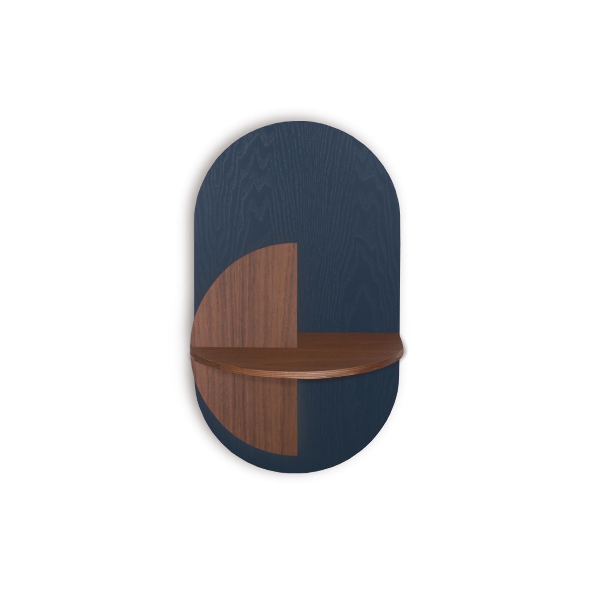 Alba Slim Floating Nightstand DUO · Blue oval – Woodendot