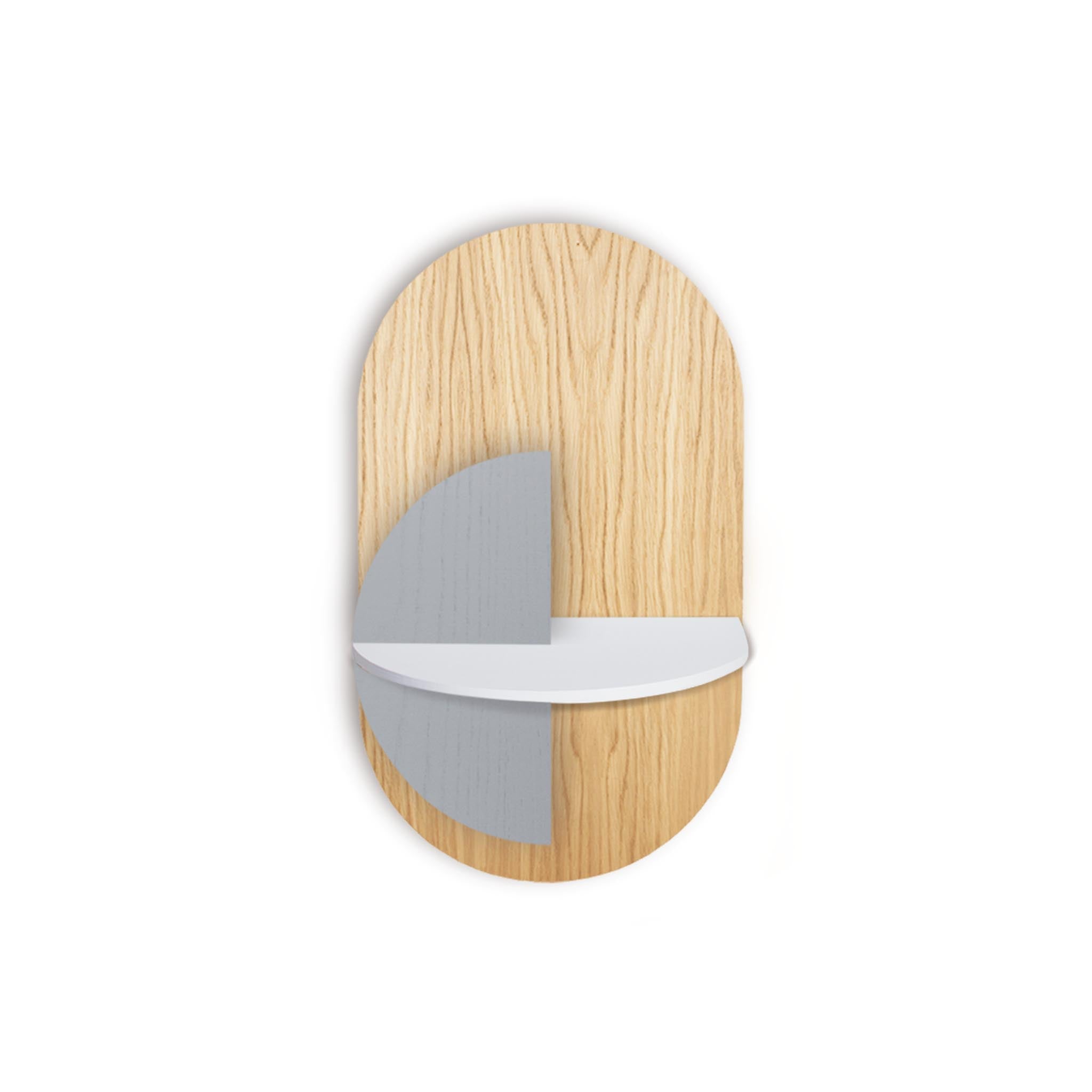 Alba slim floating nightstand · Oak oval