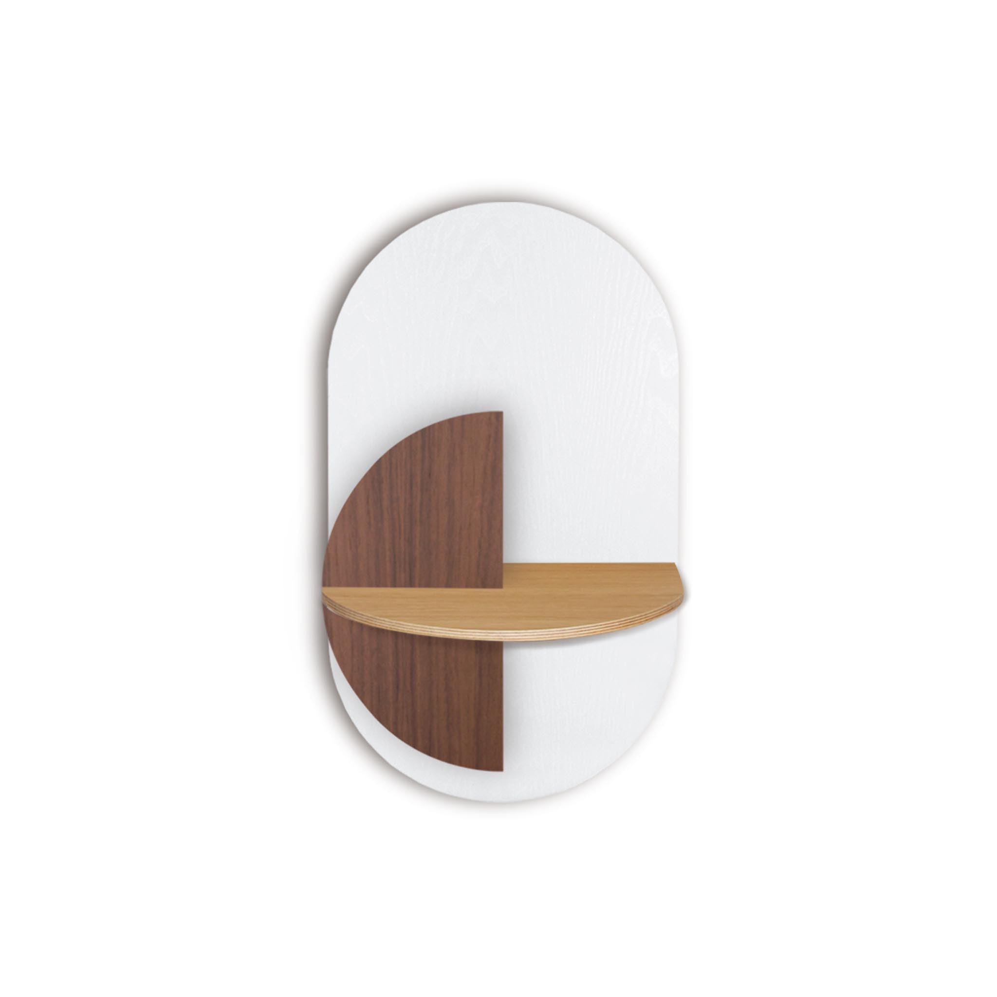 Alba slim floating nightstand · White oval
