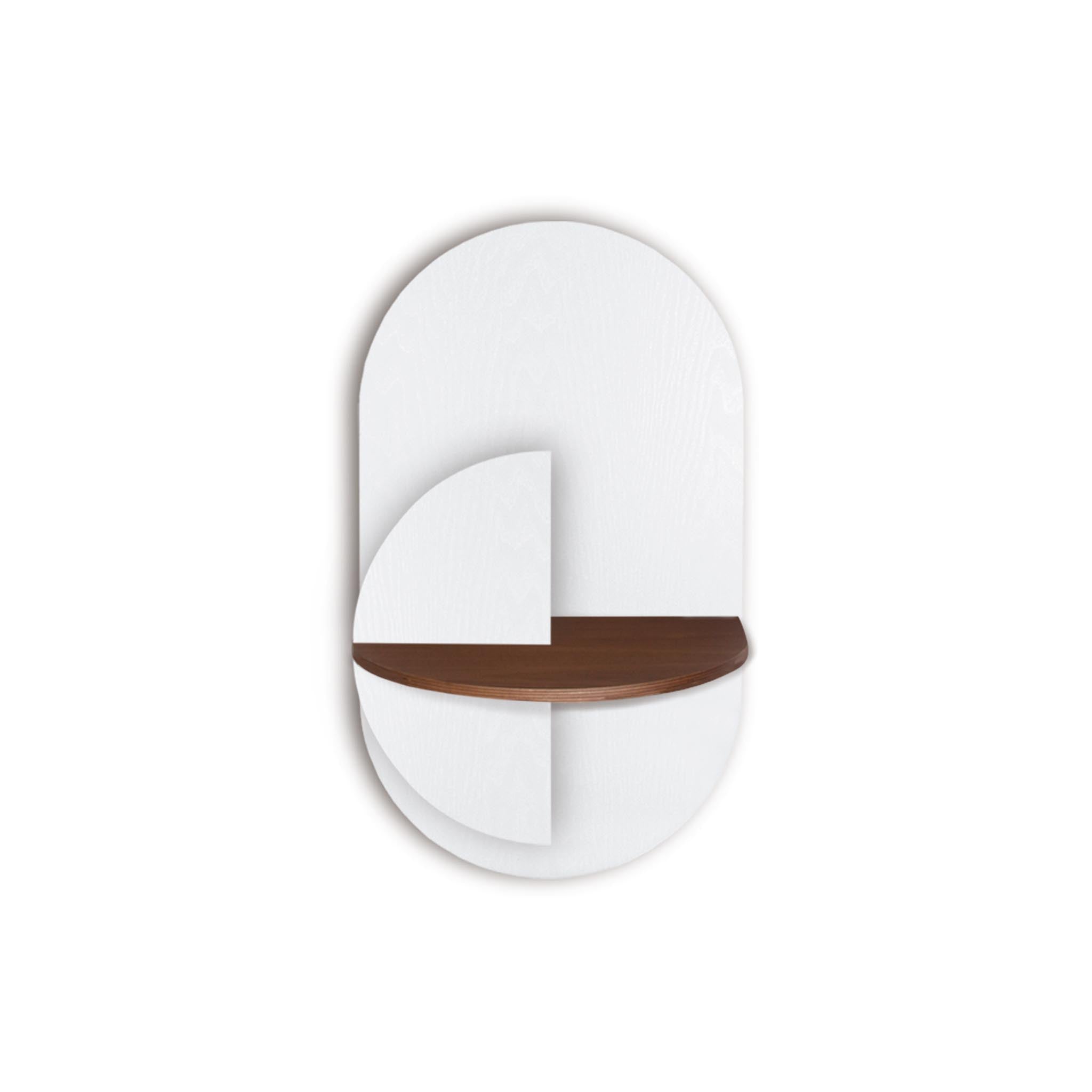 Alba slim floating nightstand · White oval