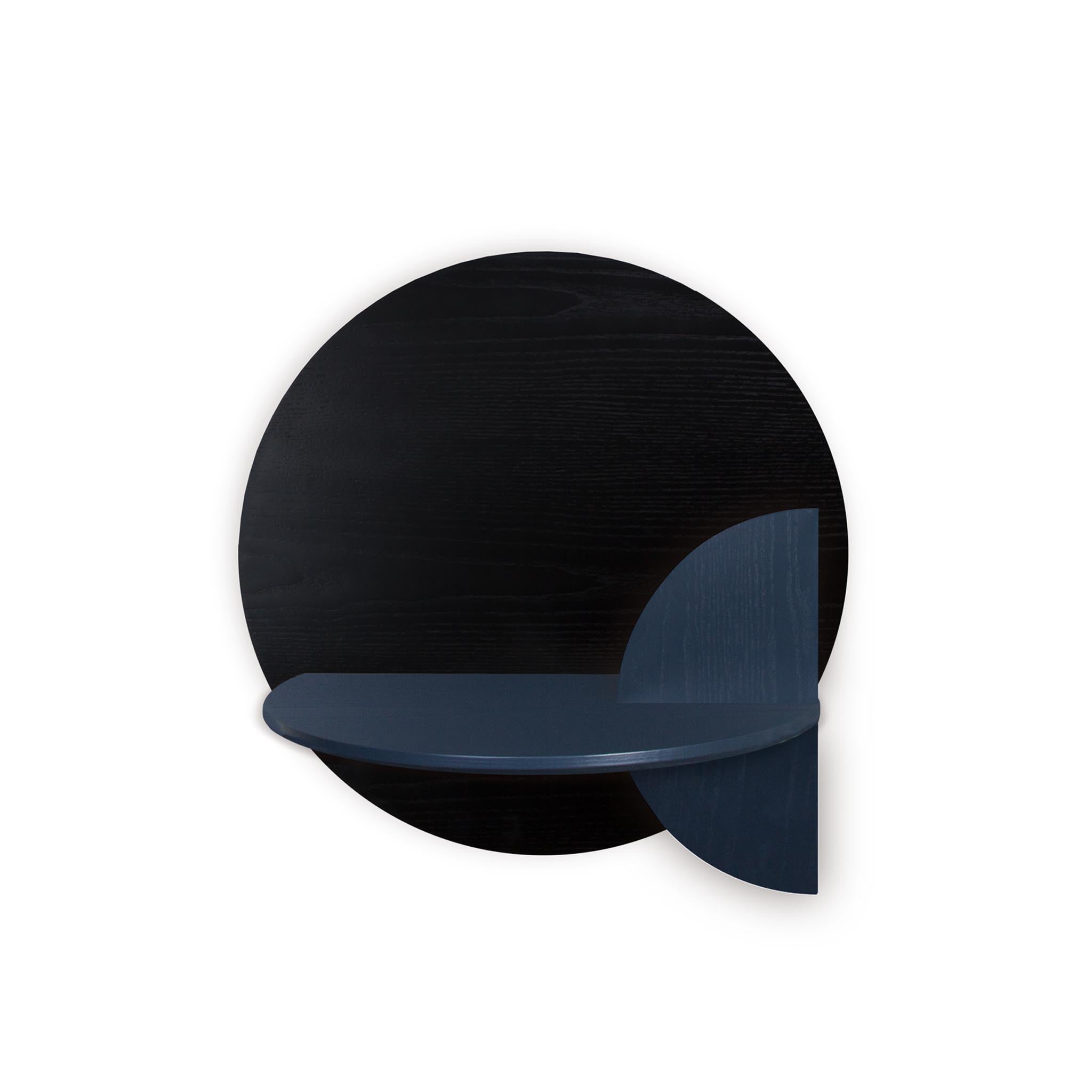 Alba floating nightstand DUO · Black circle