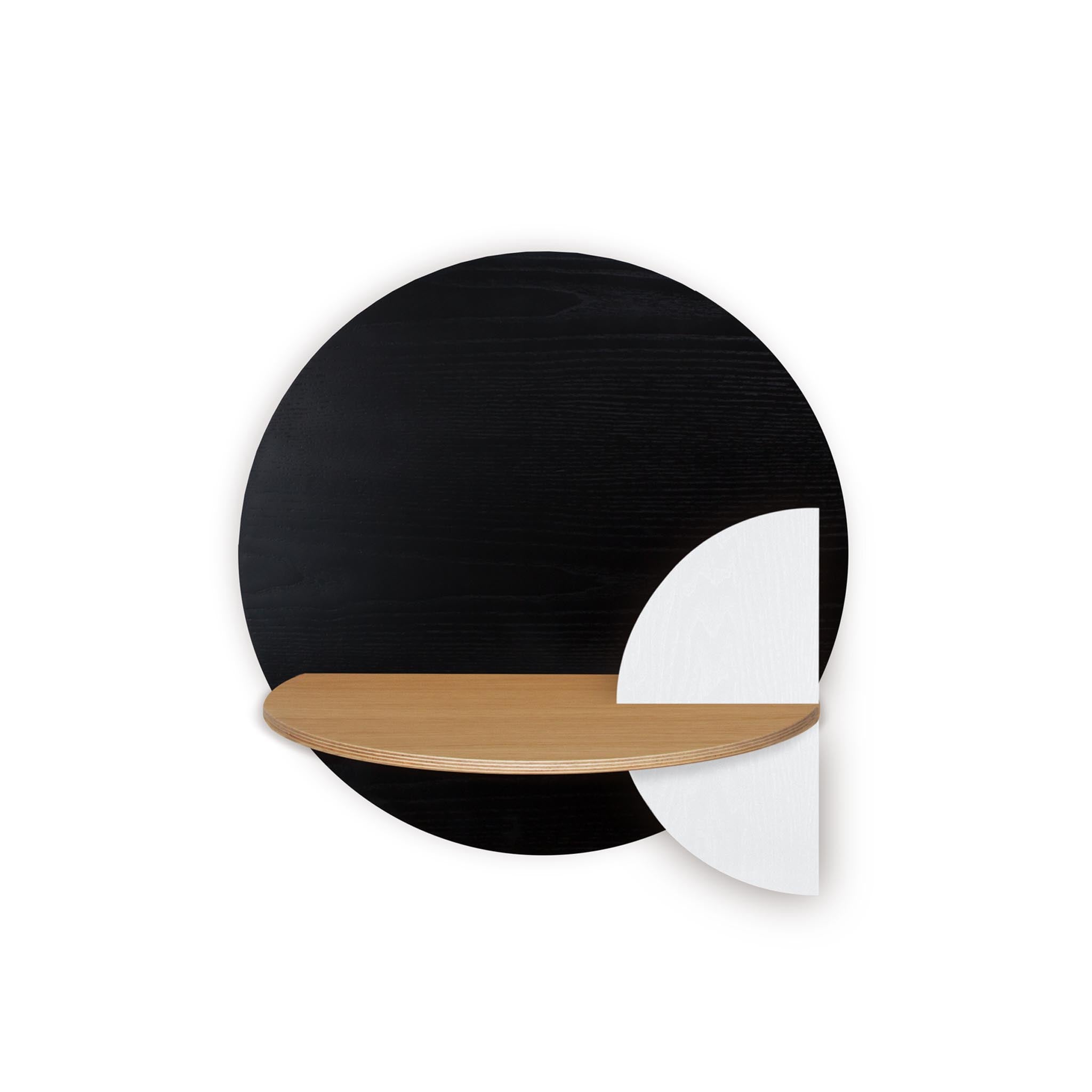 Alba floating nightstand DUO · Black circle