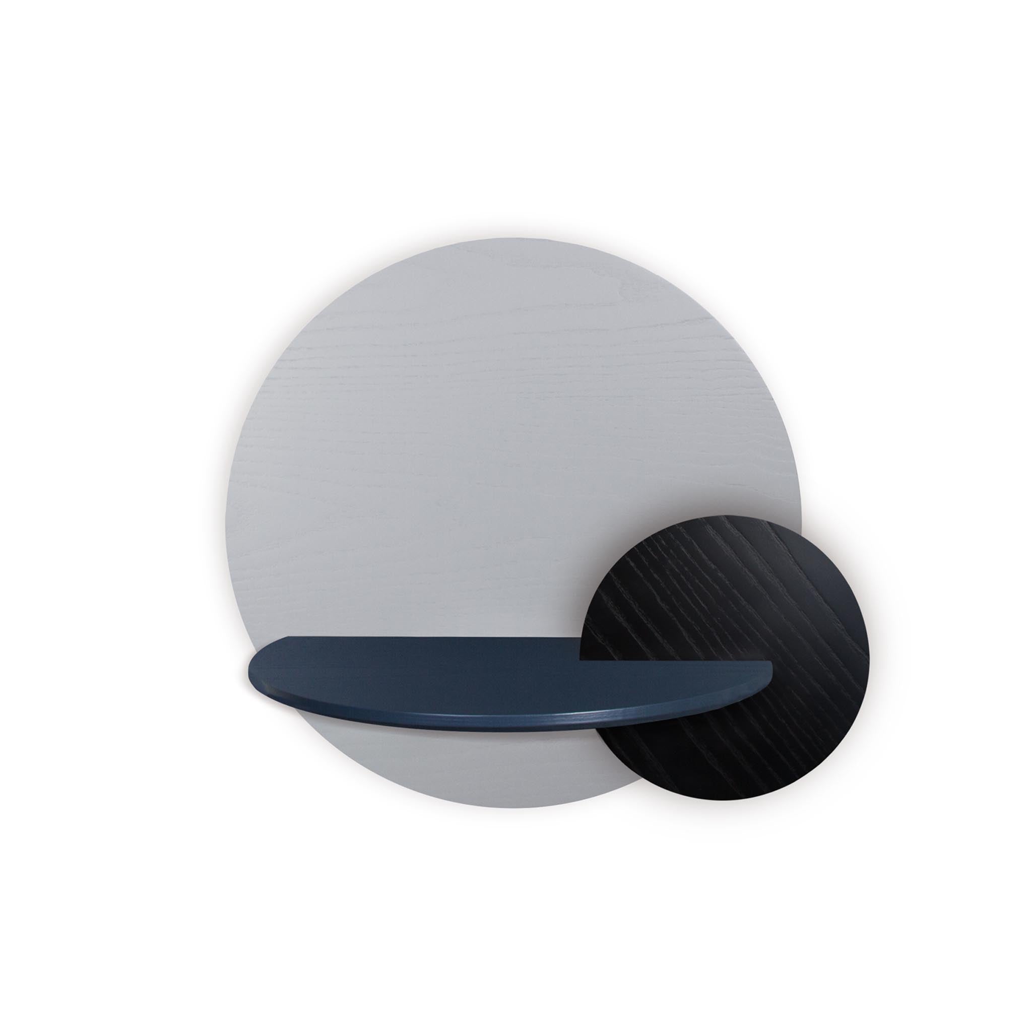 Alba floating nightstand DUO · Grey circle