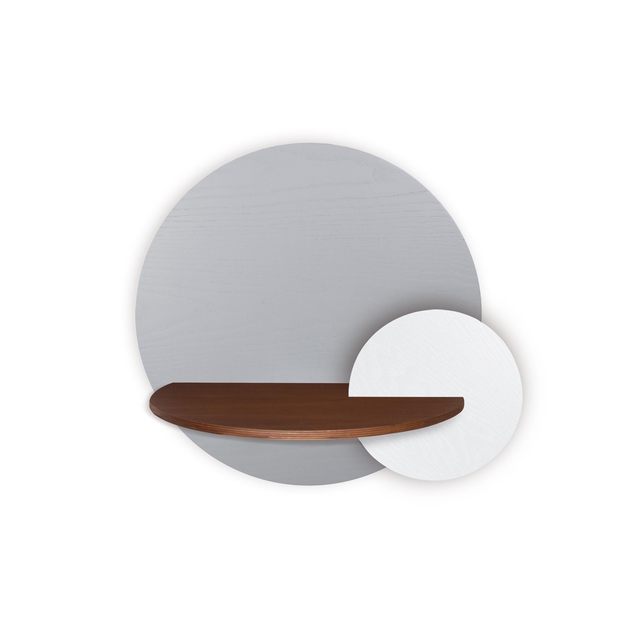 Alba floating nightstand · Grey circle