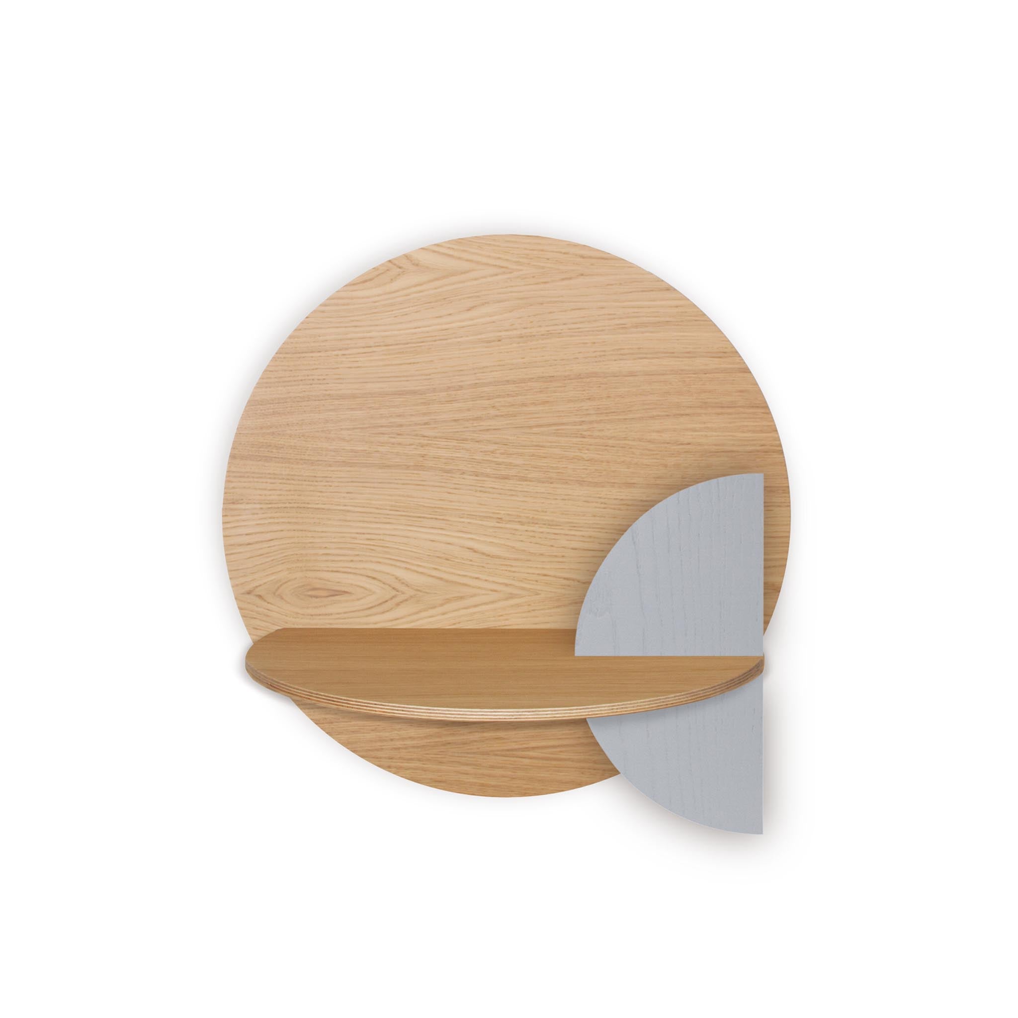 Alba floating nightstand DUO · Oak circle