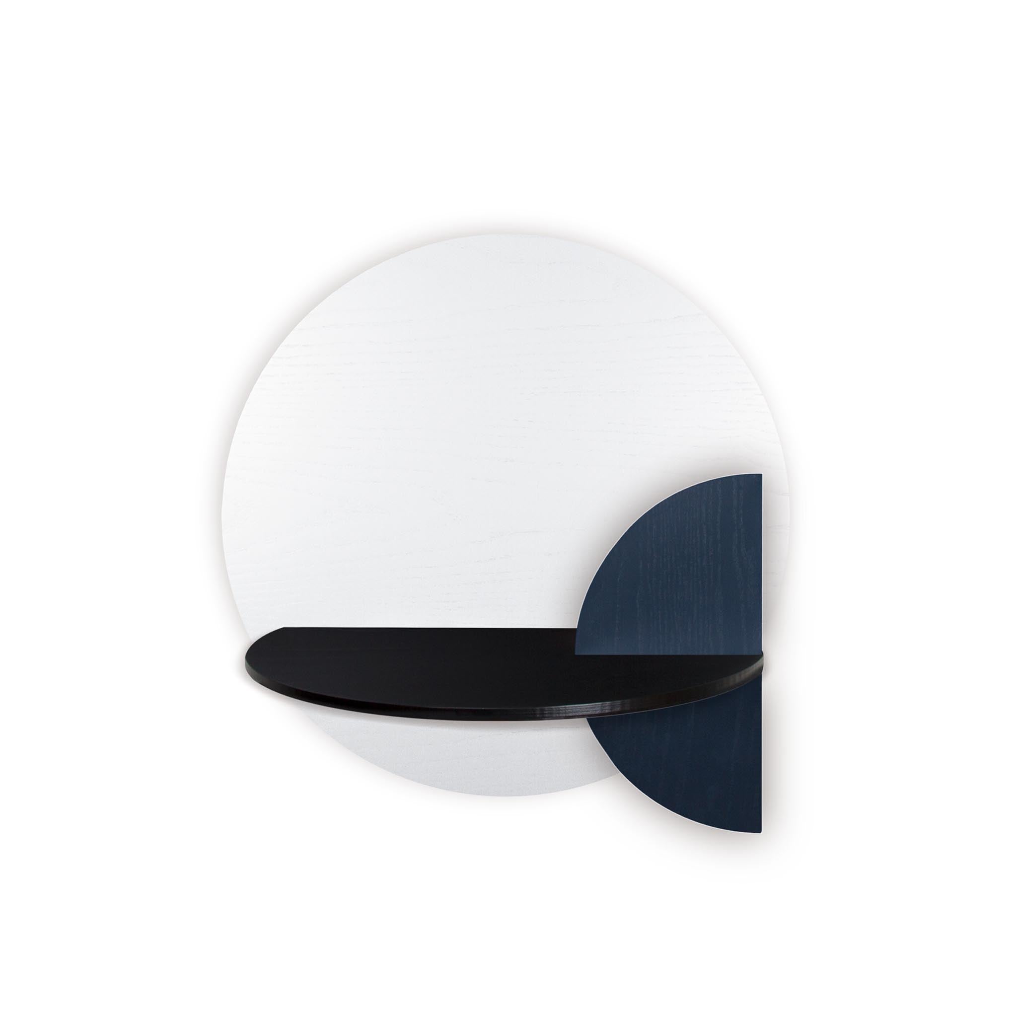 Alba floating nightstand DUO · White circle