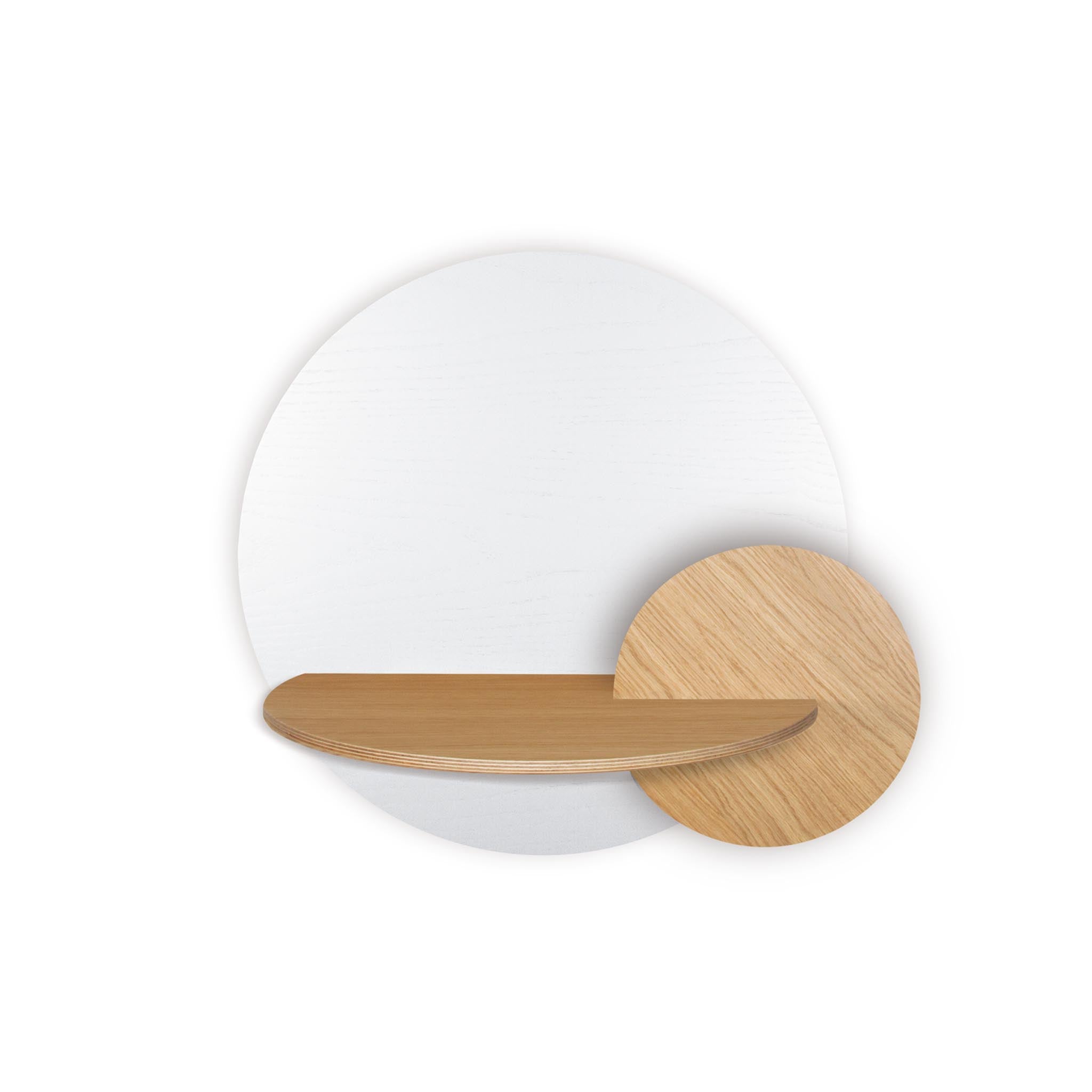 Alba floating nightstand · White circle