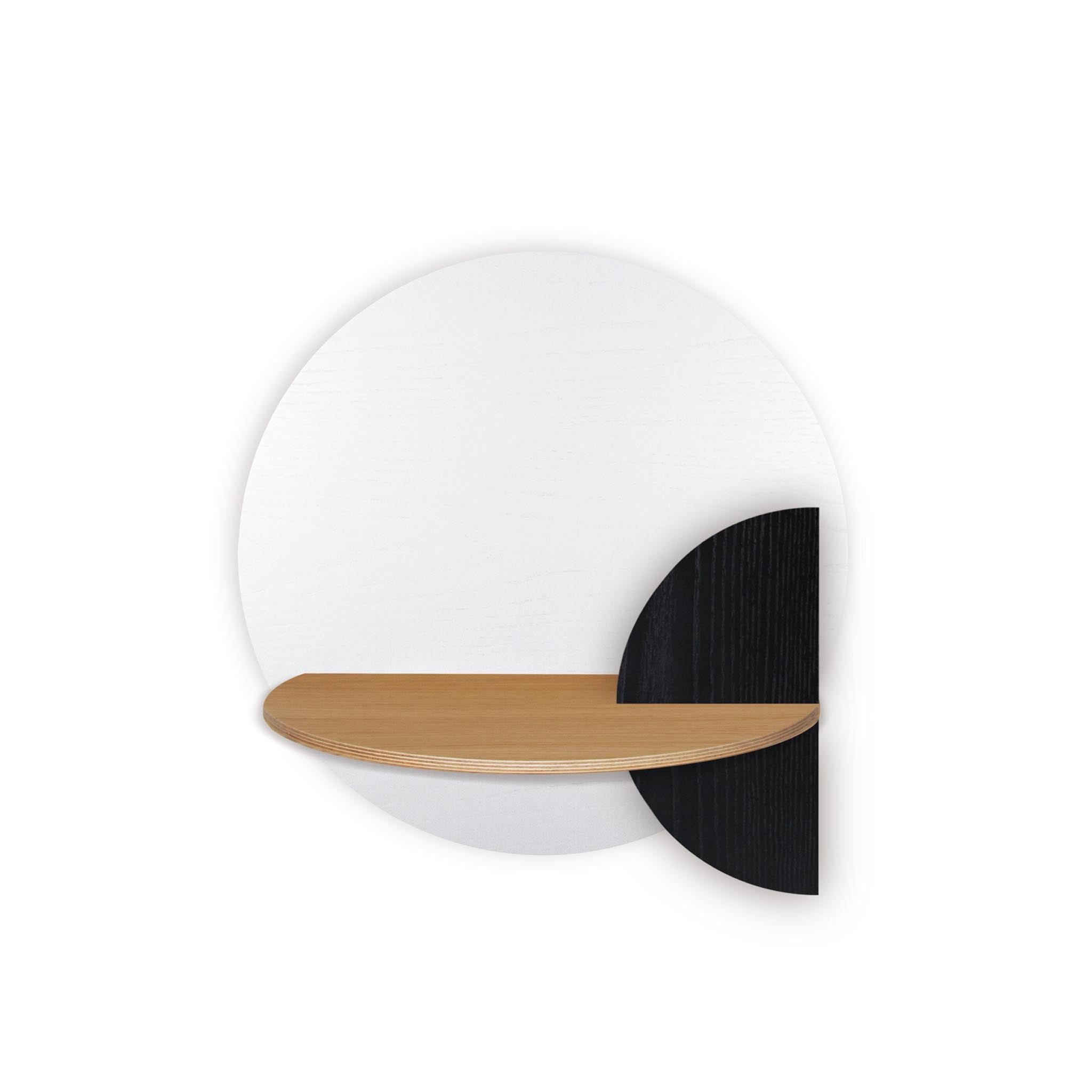 Alba floating nightstand DUO · White circle