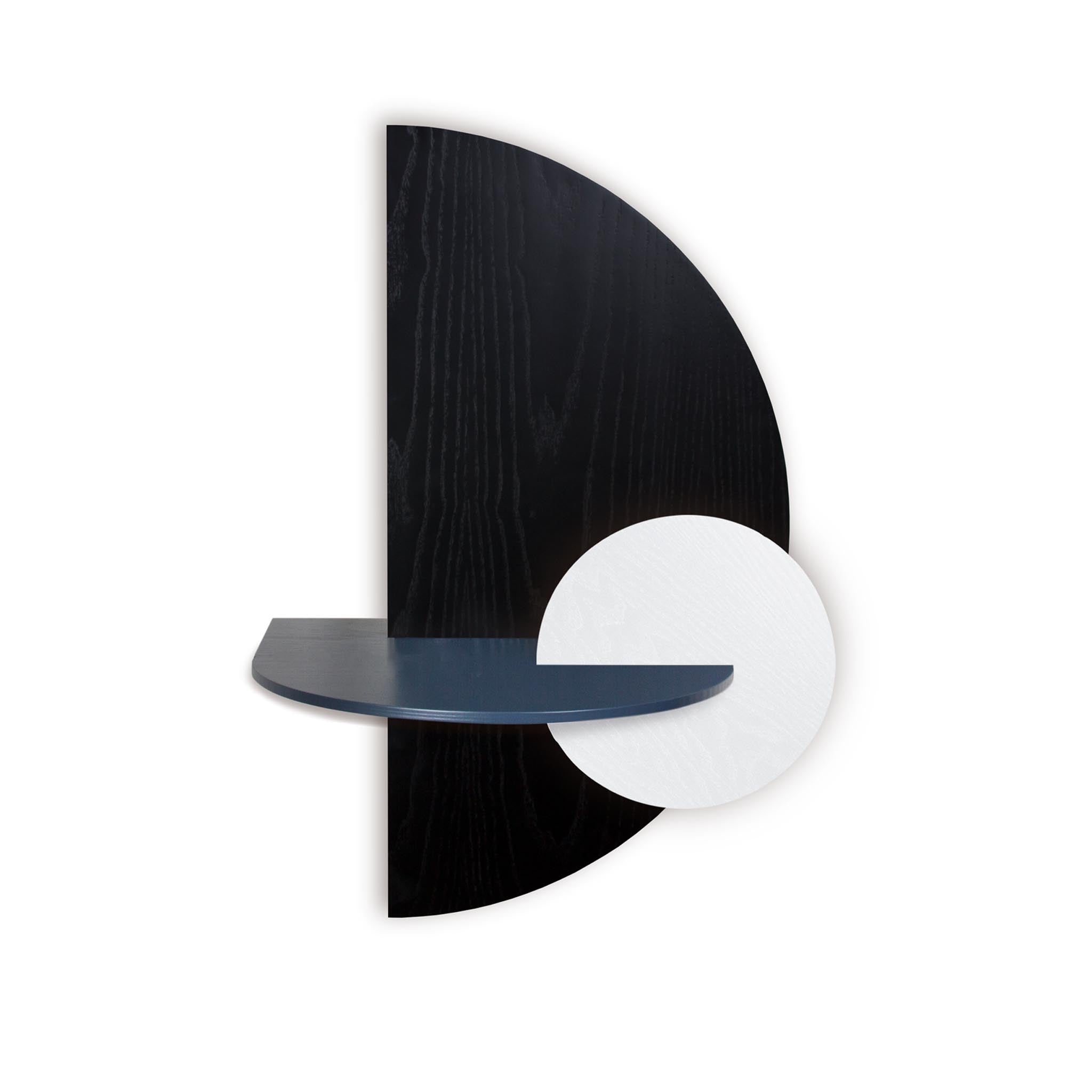 Alba floating nightstand DUO · Black semicircle