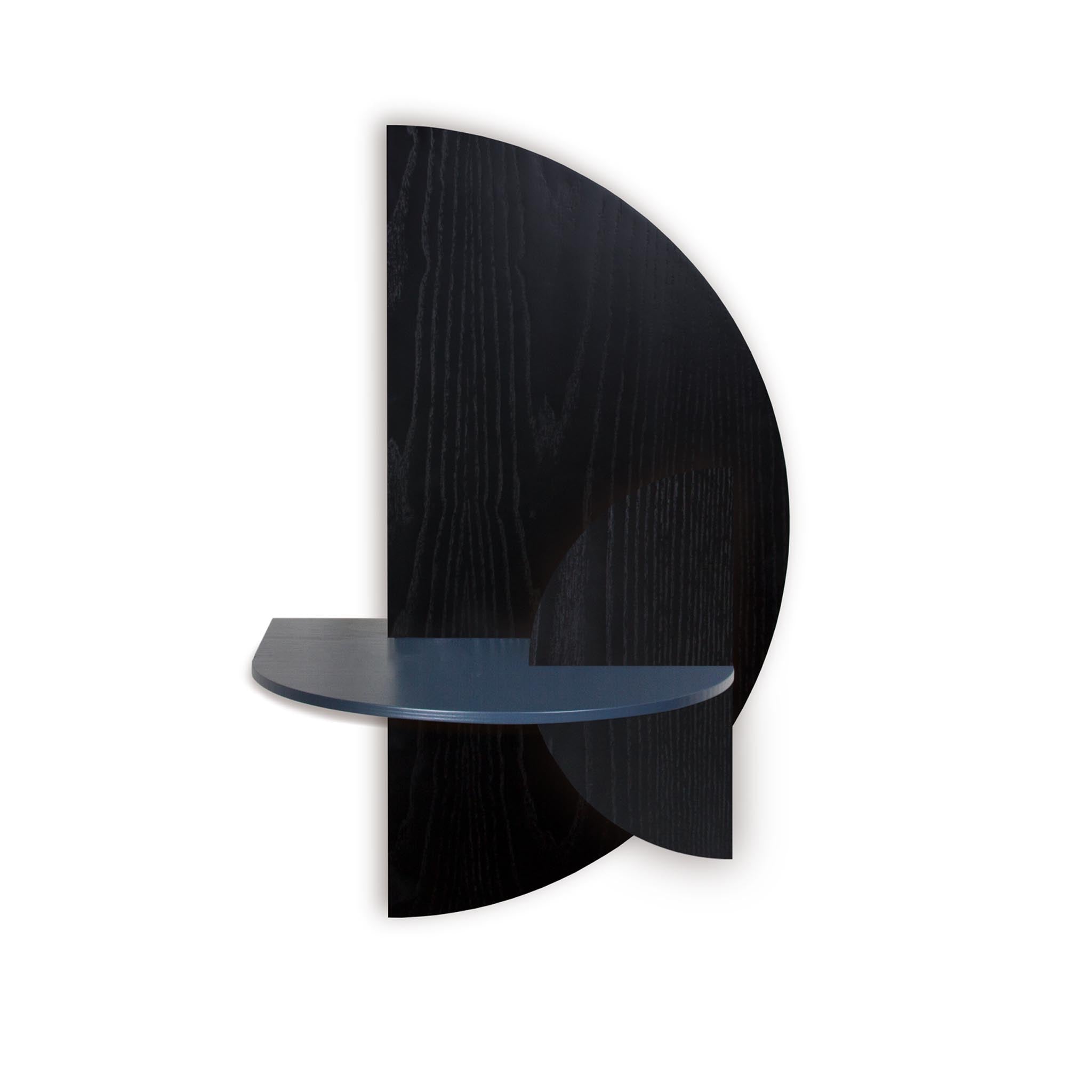 Alba floating nightstand · Black semicircle