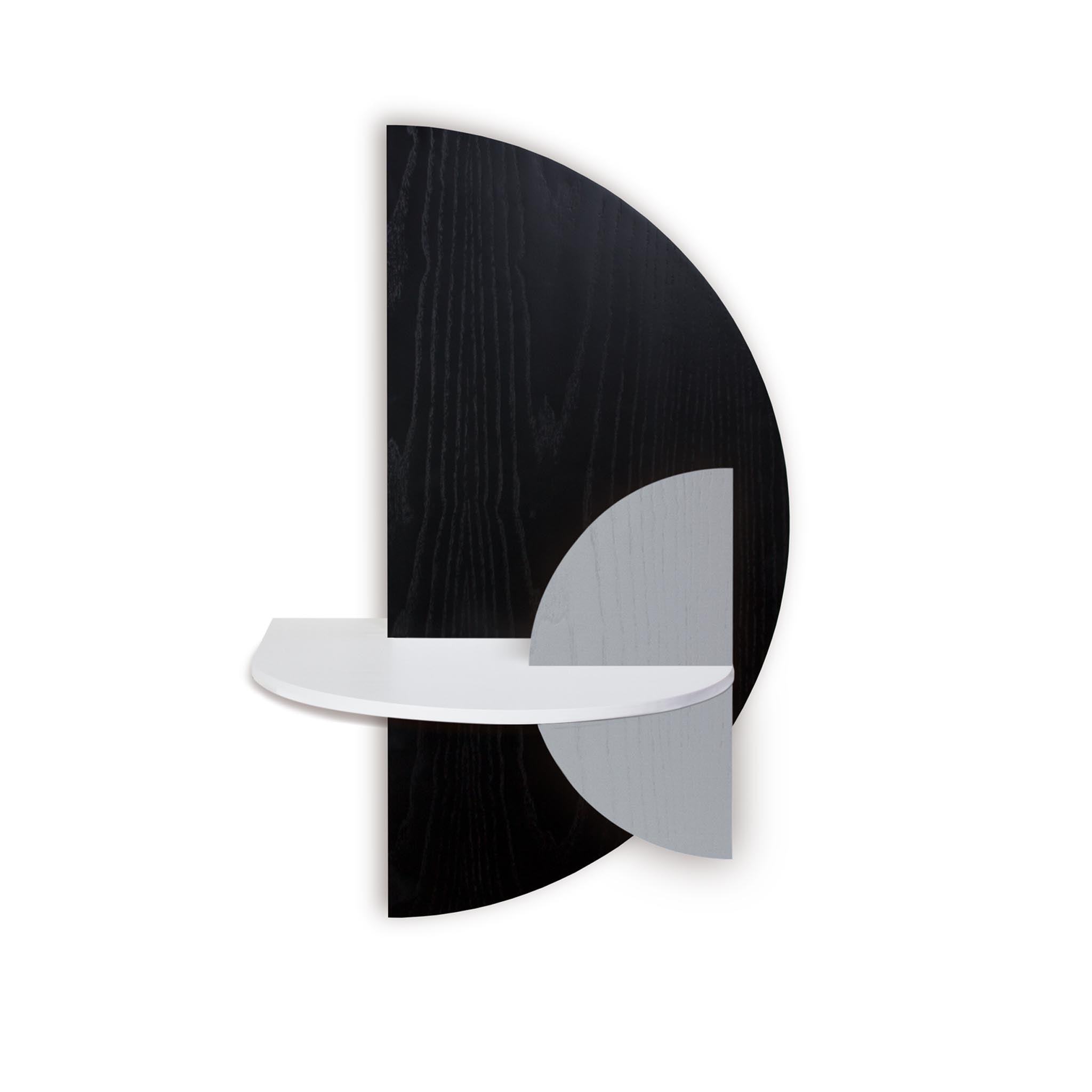 Alba floating nightstand · Black semicircle