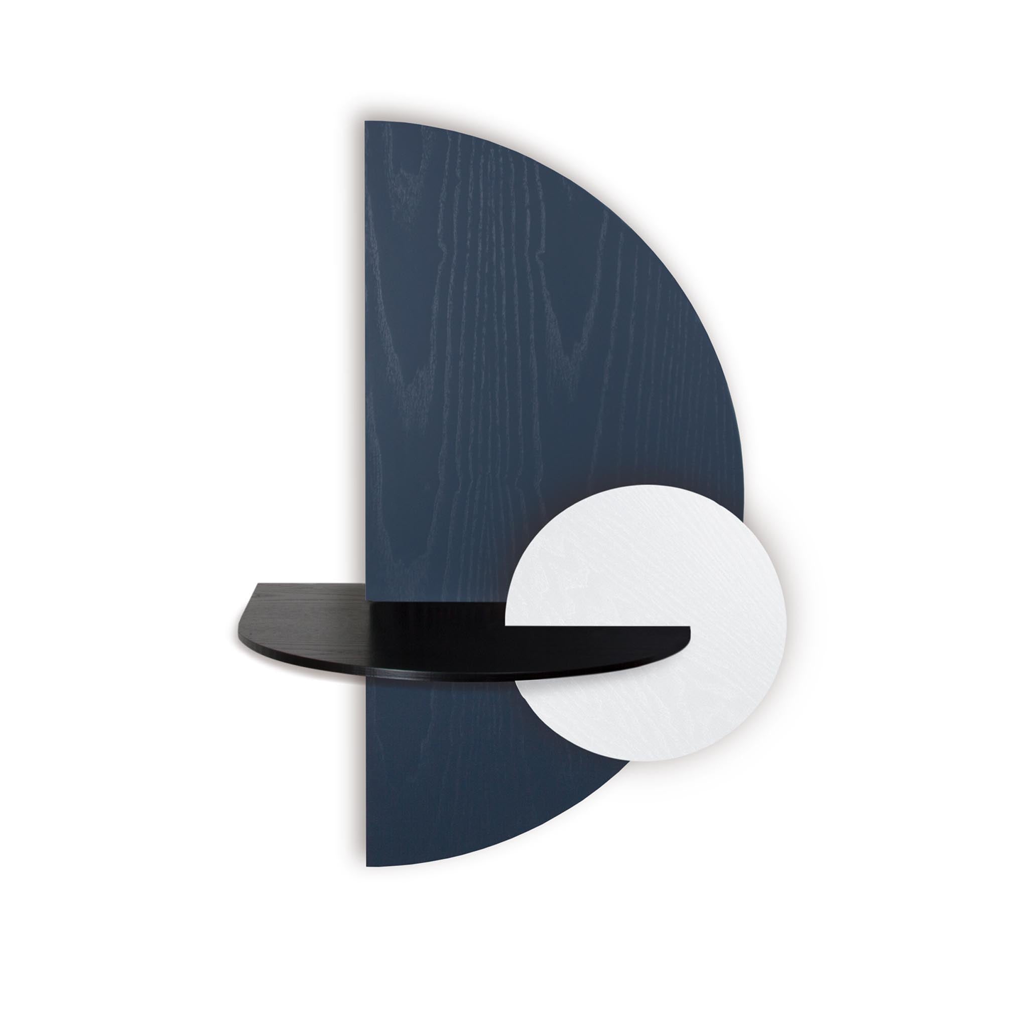 Alba floating nightstand DUO · Blue semicircle