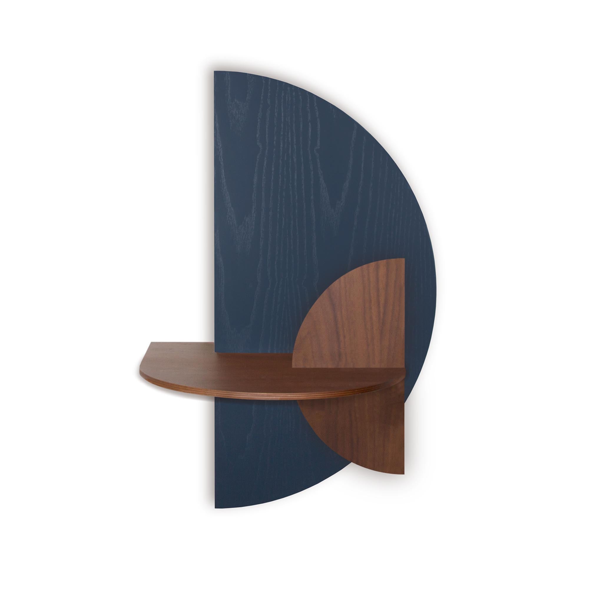 Alba Floating Nightstand · Blue semicircle – Woodendot
