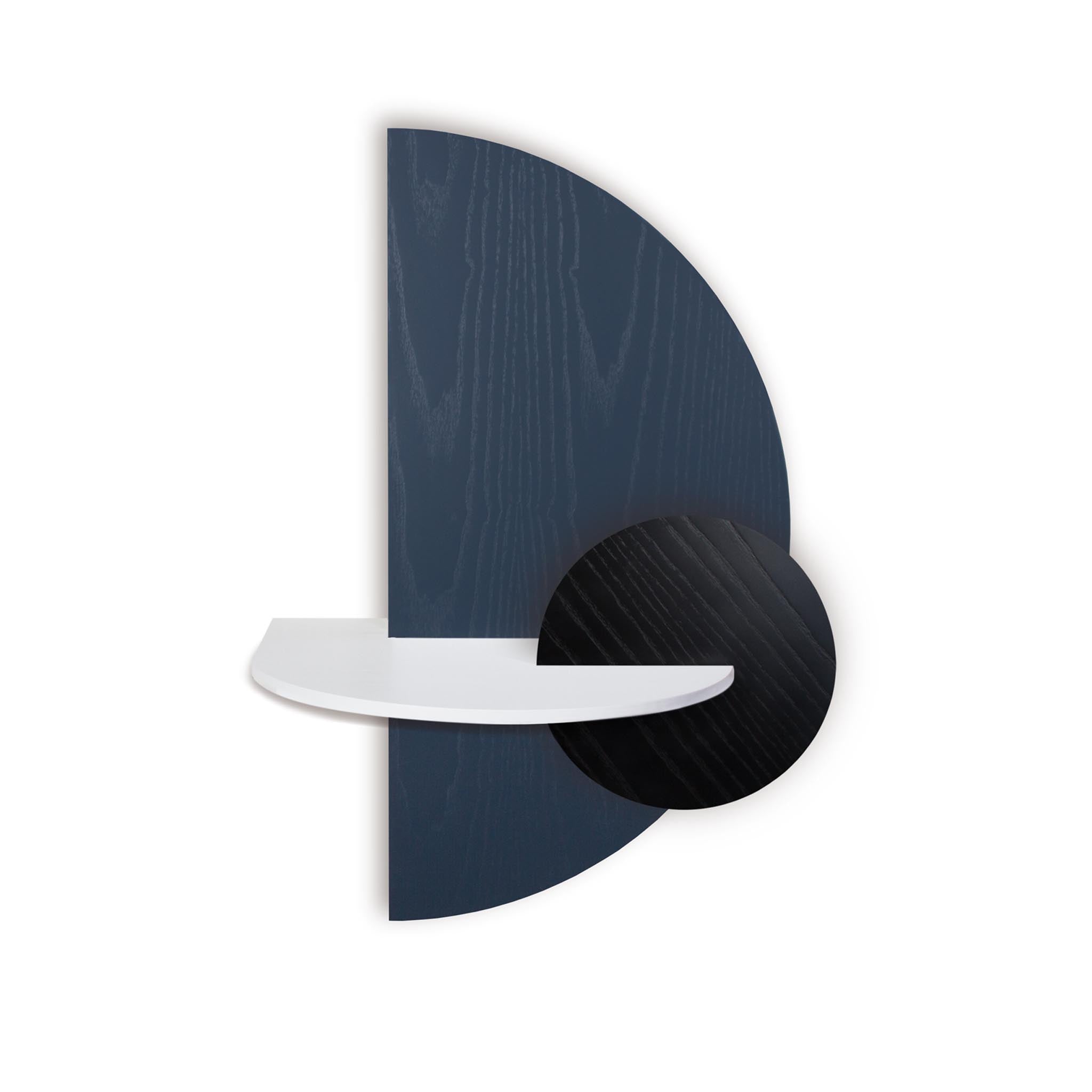Alba floating nightstand · Blue semicircle