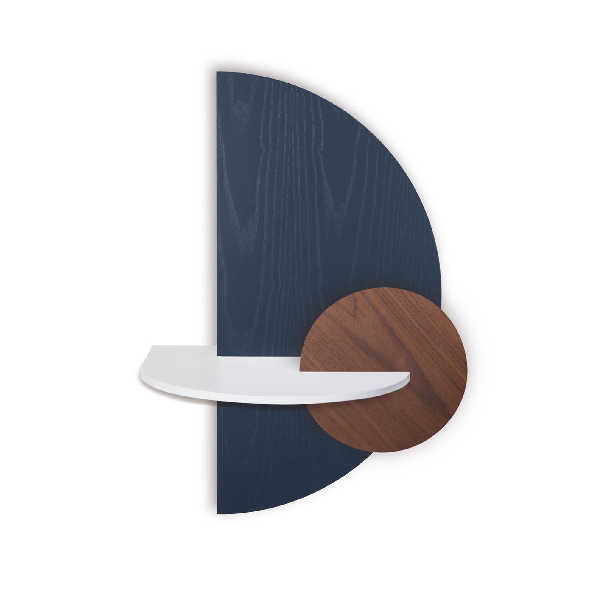 Alba floating nightstand · Blue semicircle