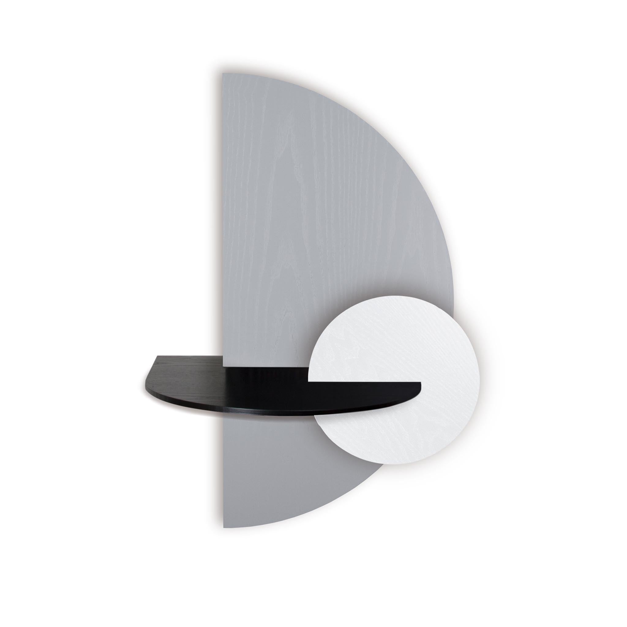 Alba floating nightstand · Grey semicircle