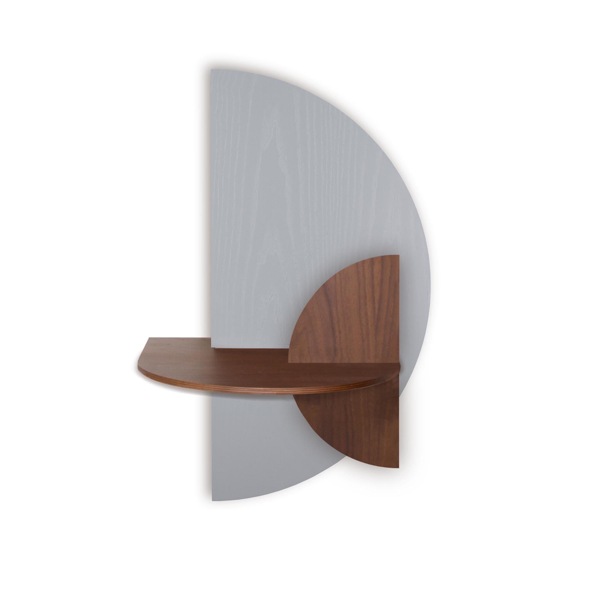 Alba Floating Nightstand DUO · Grey semicircle – Woodendot