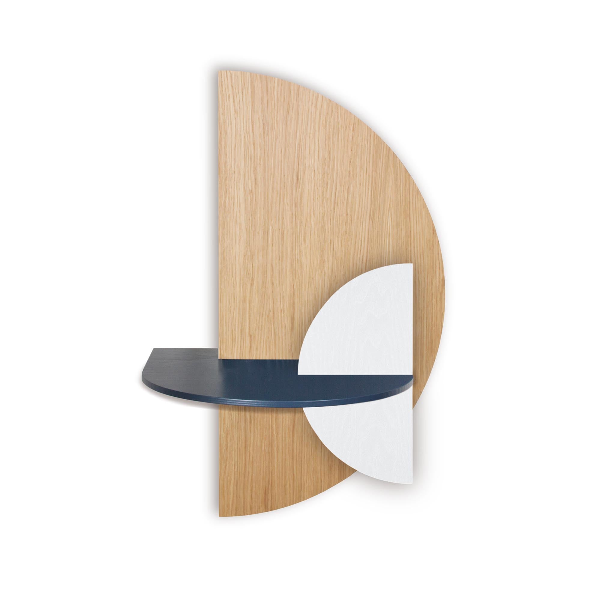Alba floating nightstand · Oak semicircle