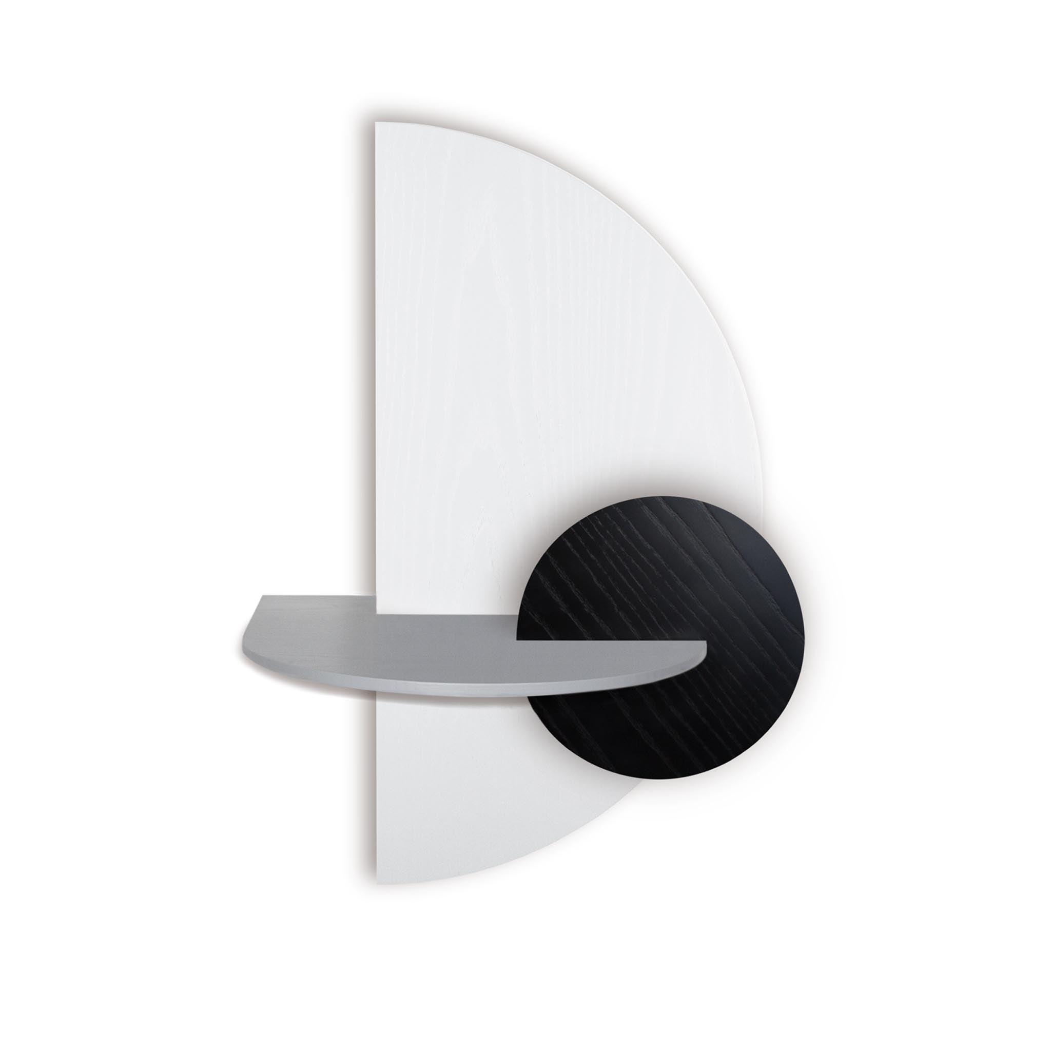 Alba floating nightstand · White semicircle