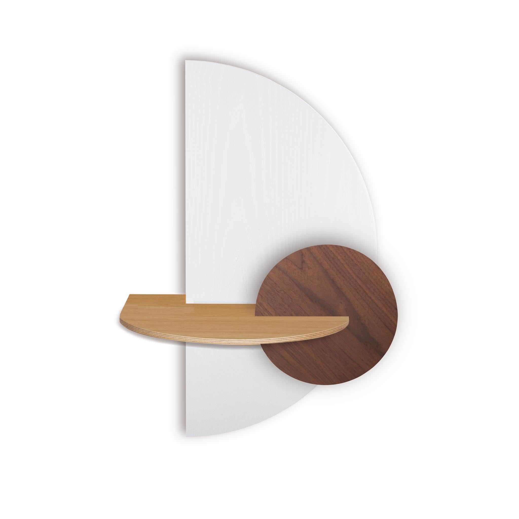 Alba floating nightstand · White semicircle