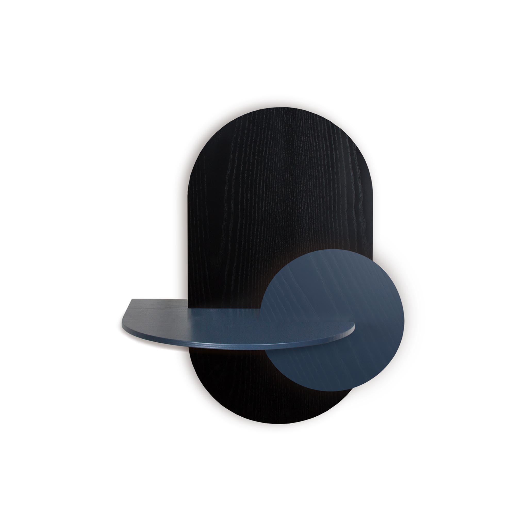 Alba floating nightstand DUO · Black oval