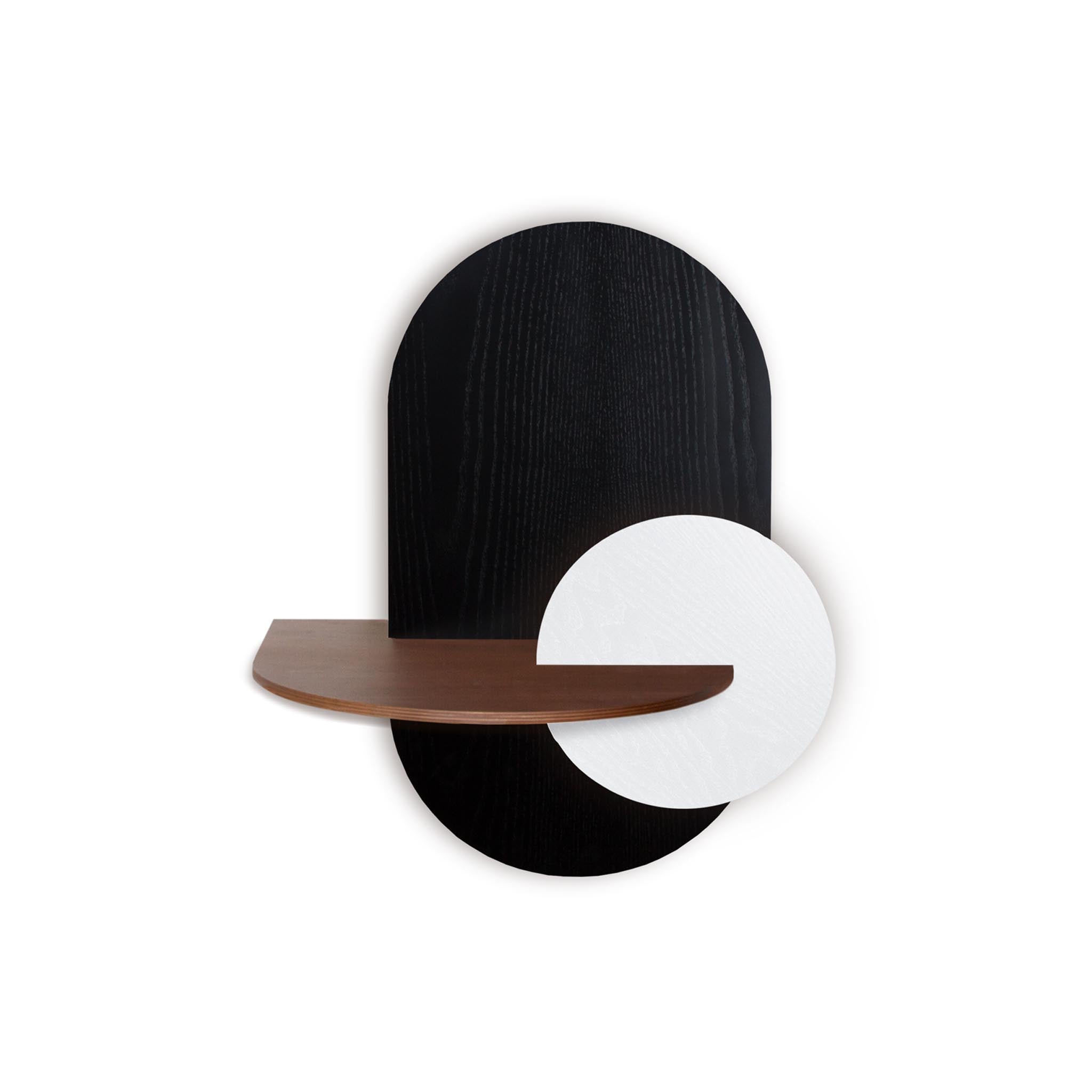 Alba floating nightstand · Black oval